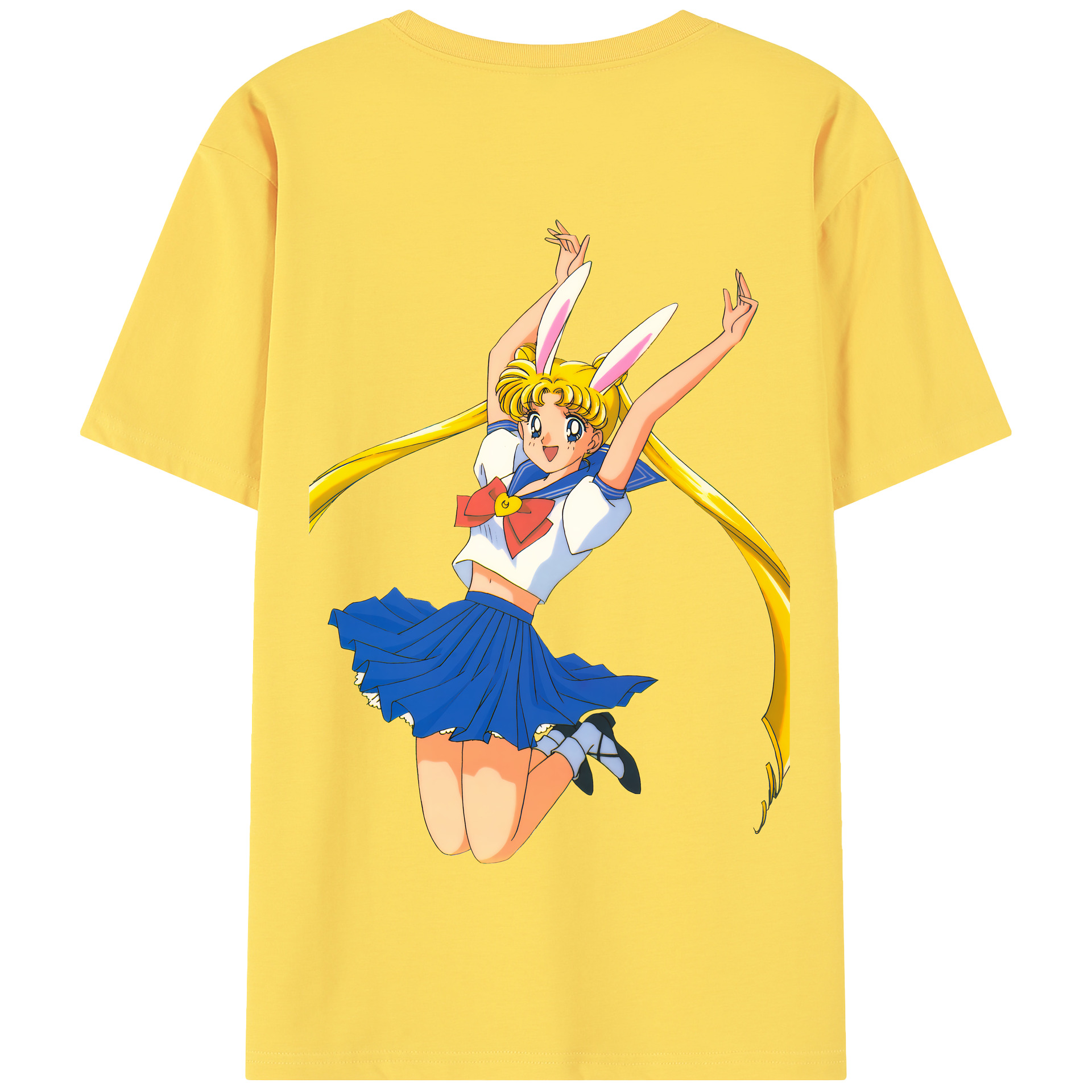 （画像用） 美少女戦士セーラームーン 愛野 美奈子 あいの みなこ Sailor Moon Aino Minako 綿100％半袖Tシャツ（背面プリント）