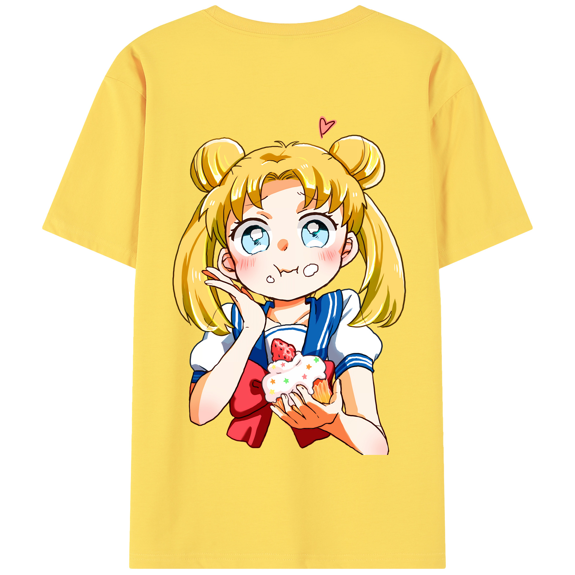 （画像用） 美少女戦士セーラームーン 愛野 美奈子 あいの みなこ Sailor Moon Aino Minako 綿100％半袖Tシャツ（背面プリント）