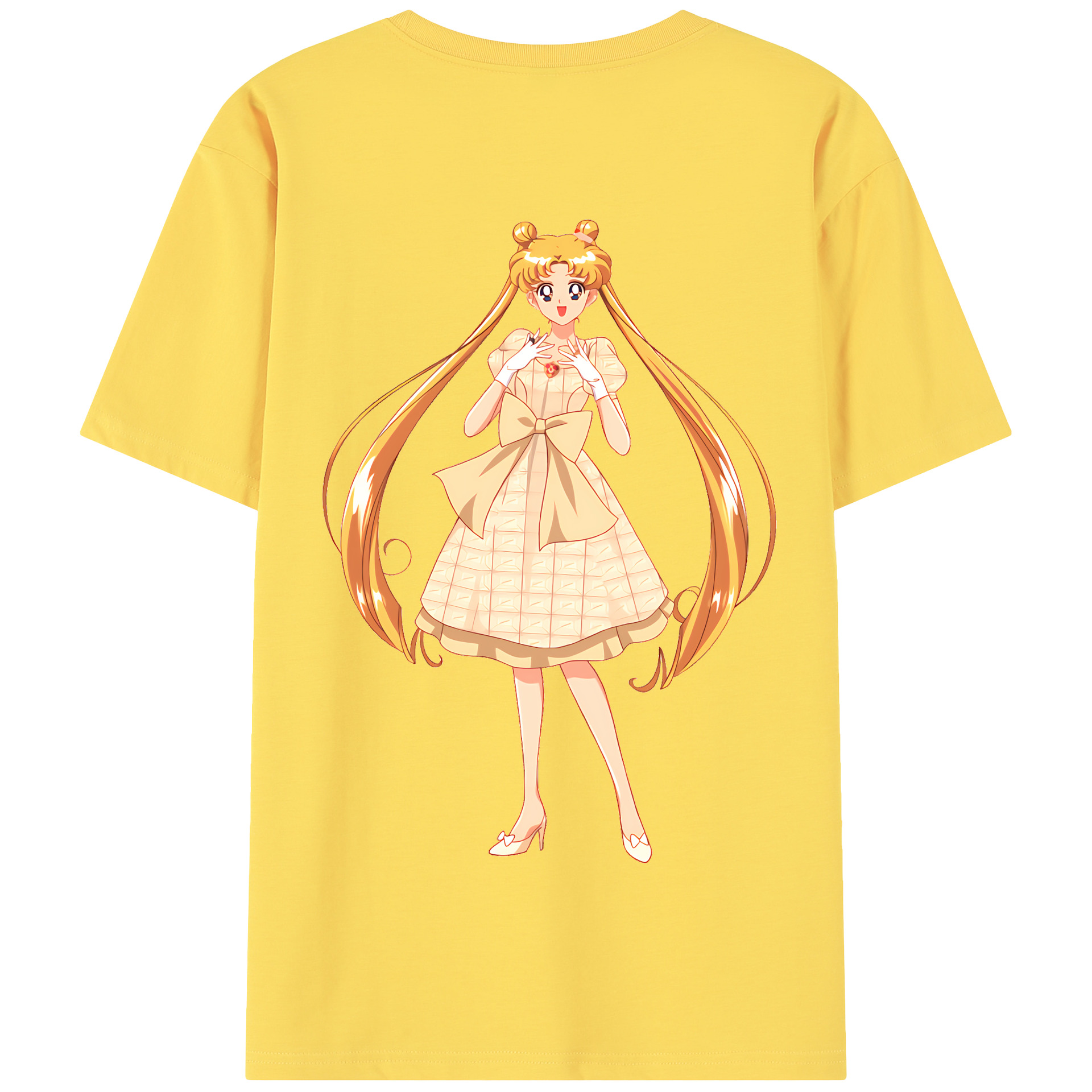 （画像用） 美少女戦士セーラームーン 愛野 美奈子 あいの みなこ Sailor Moon Aino Minako 綿100％半袖Tシャツ（背面プリント）