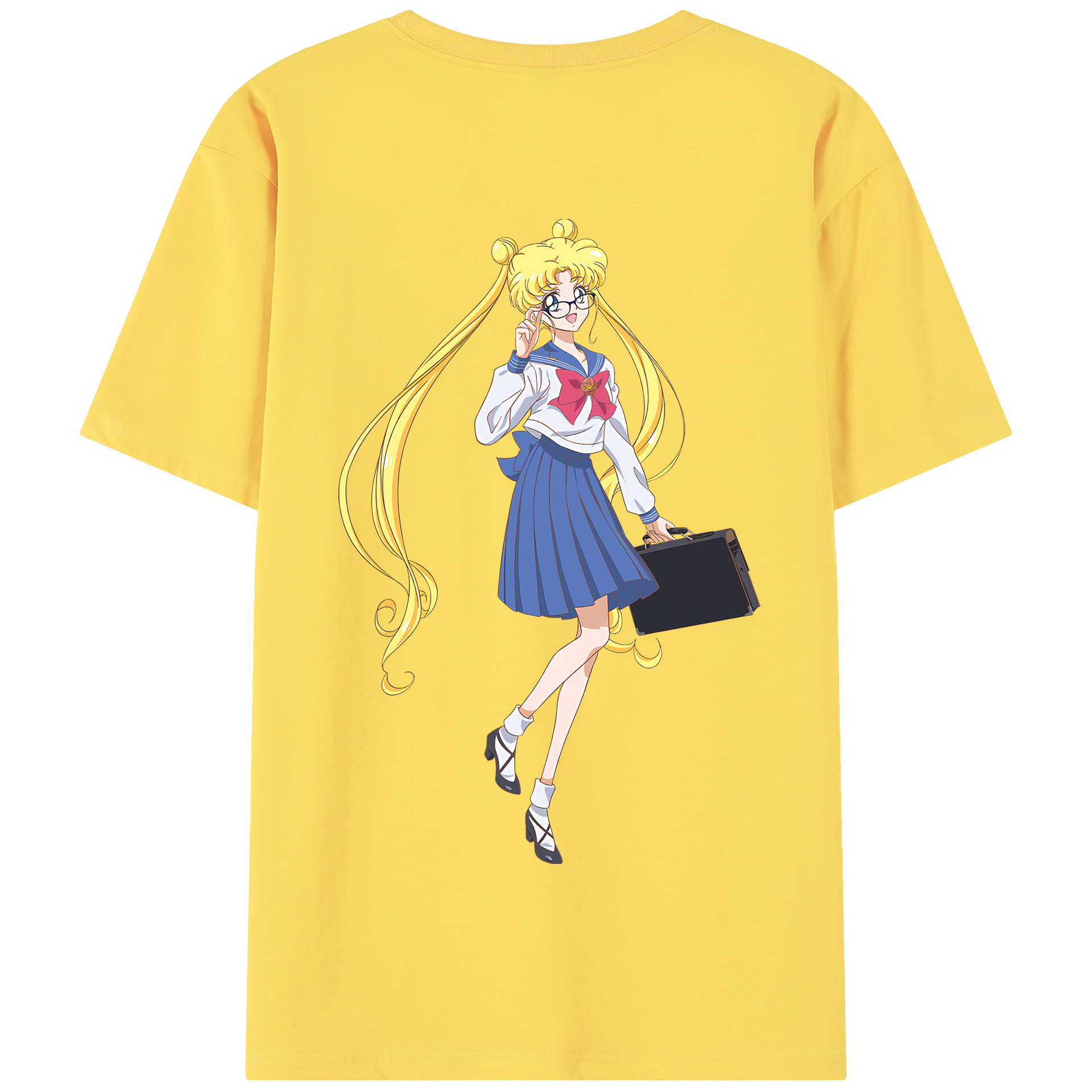 （画像用） 美少女戦士セーラームーン 愛野 美奈子 あいの みなこ Sailor Moon Aino Minako 綿100％半袖Tシャツ（背面プリント）