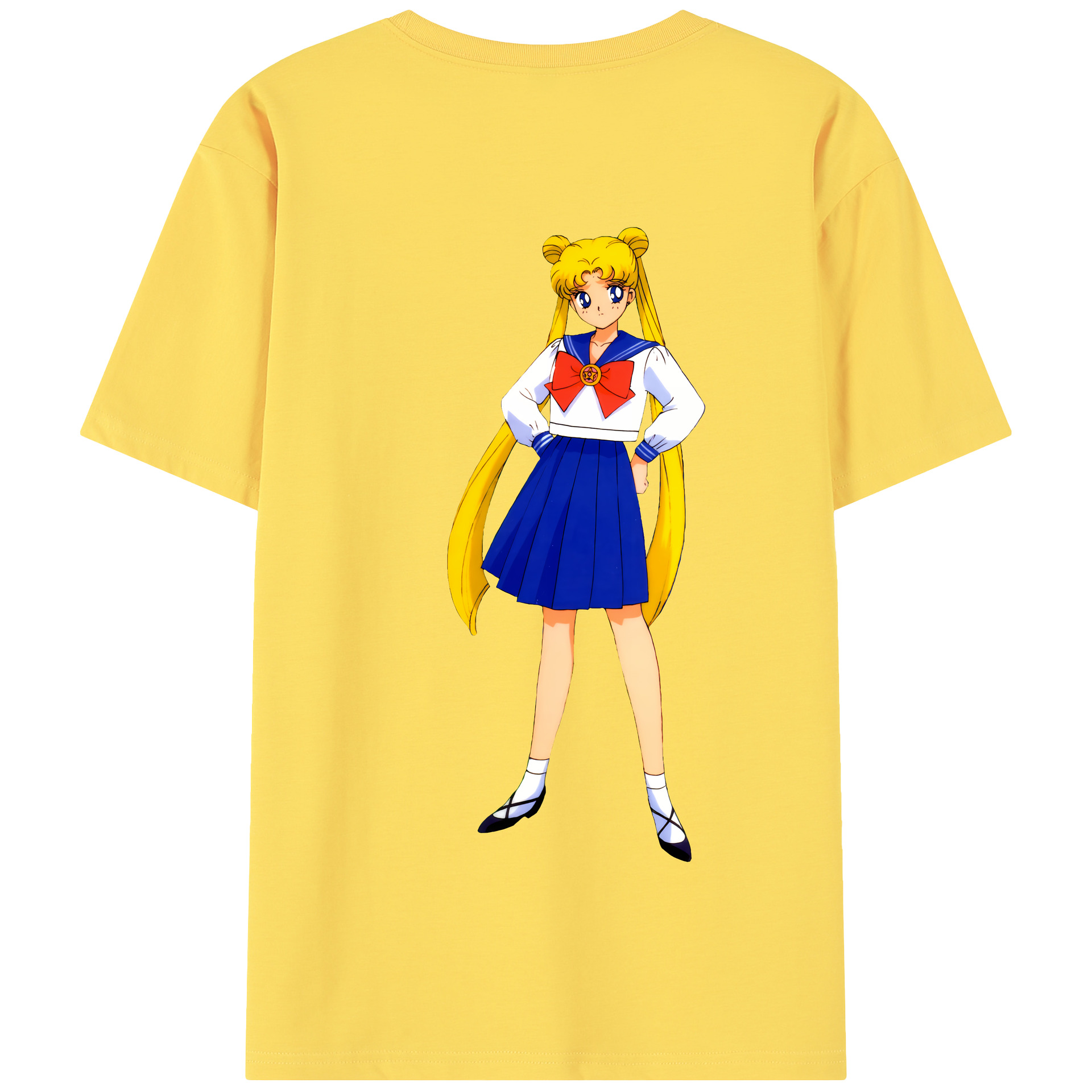 （画像用） 美少女戦士セーラームーン 愛野 美奈子 あいの みなこ Sailor Moon Aino Minako 綿100％半袖Tシャツ（背面プリント）