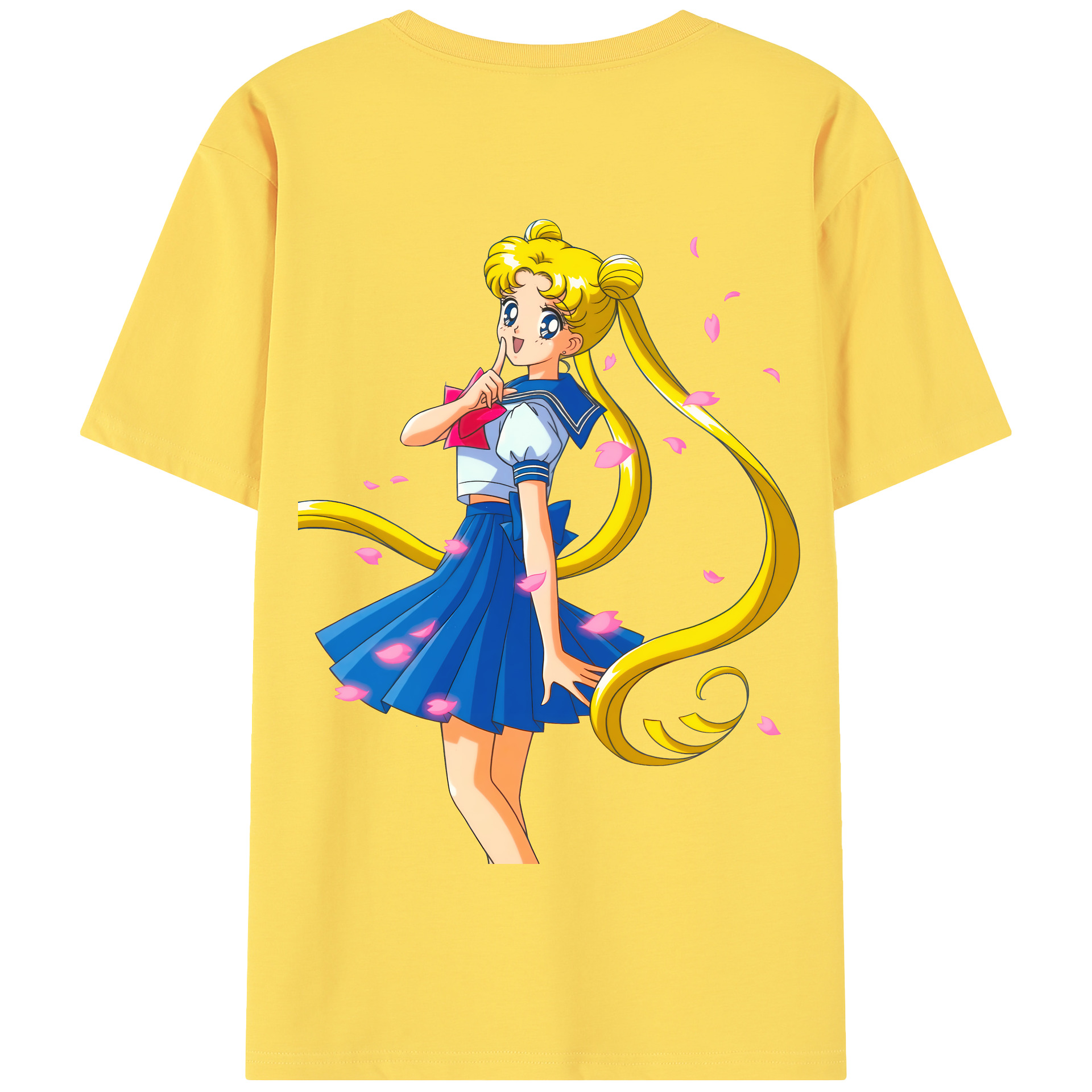 （画像用） 美少女戦士セーラームーン 愛野 美奈子 あいの みなこ Sailor Moon Aino Minako 綿100％半袖Tシャツ（背面プリント）