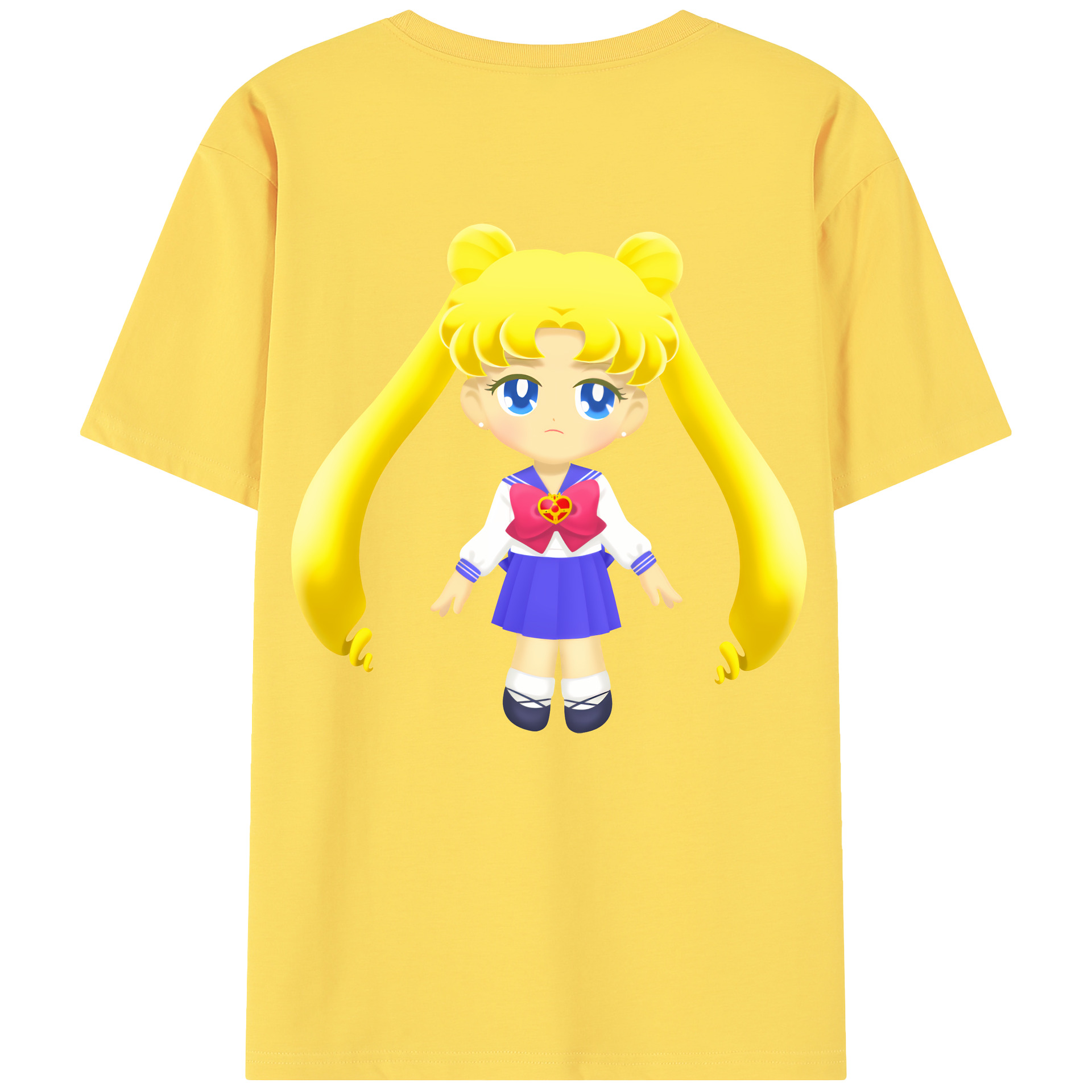 （画像用） 美少女戦士セーラームーン 愛野 美奈子 あいの みなこ Sailor Moon Aino Minako 綿100％半袖Tシャツ（背面プリント）