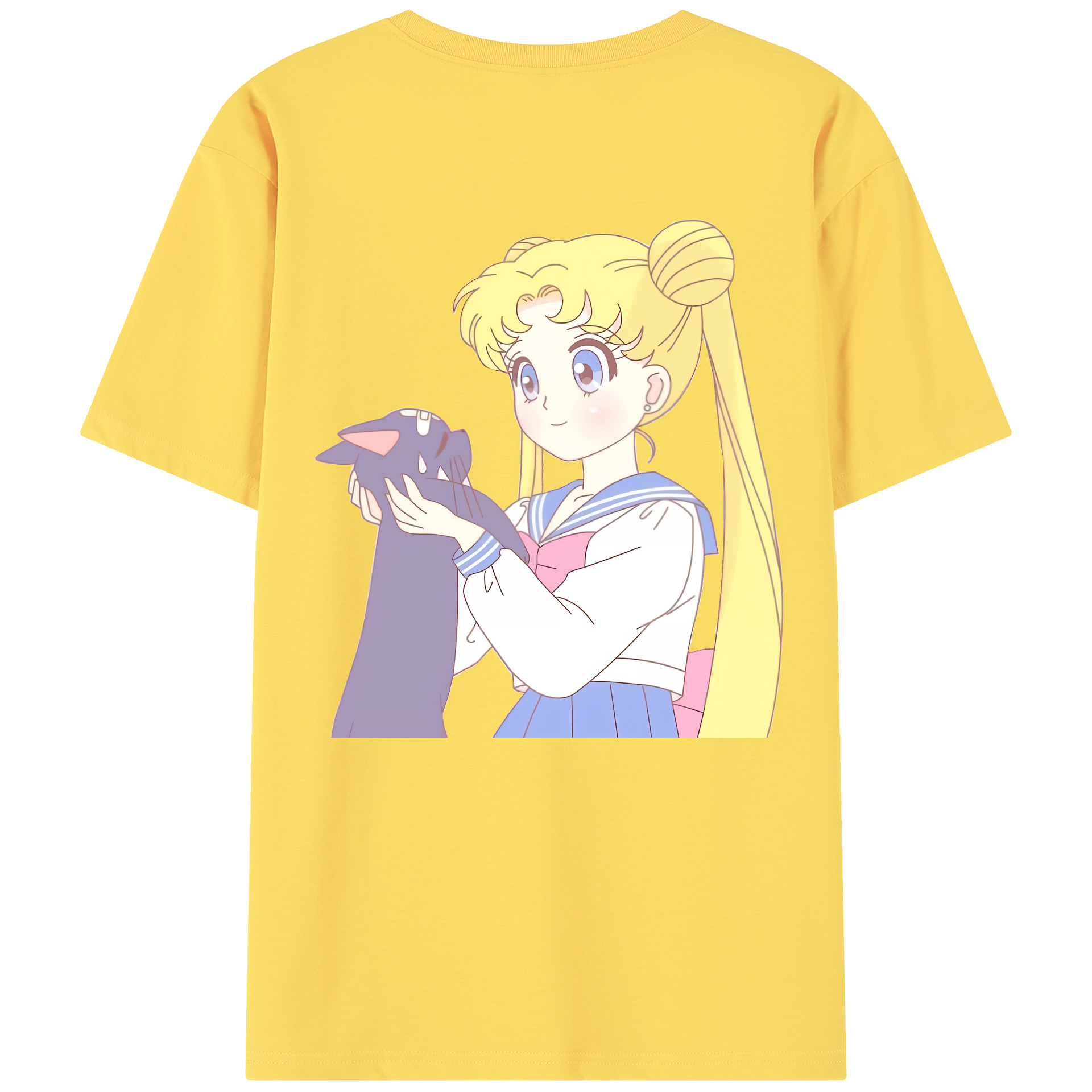 （画像用） 美少女戦士セーラームーン 愛野 美奈子 あいの みなこ Sailor Moon Aino Minako 綿100％半袖Tシャツ（背面プリント）