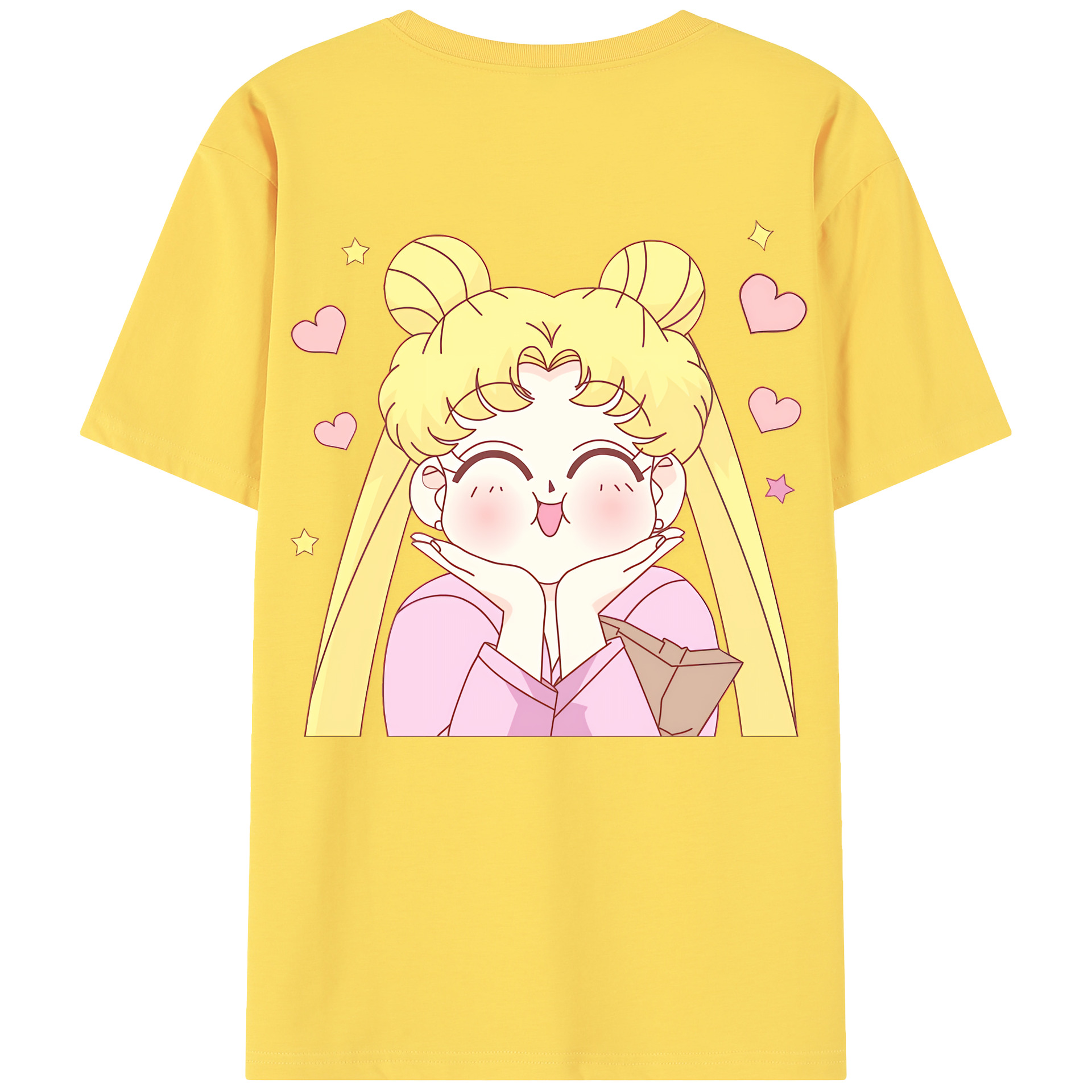 （画像用） 美少女戦士セーラームーン 愛野 美奈子 あいの みなこ Sailor Moon Aino Minako 綿100％半袖Tシャツ（背面プリント）