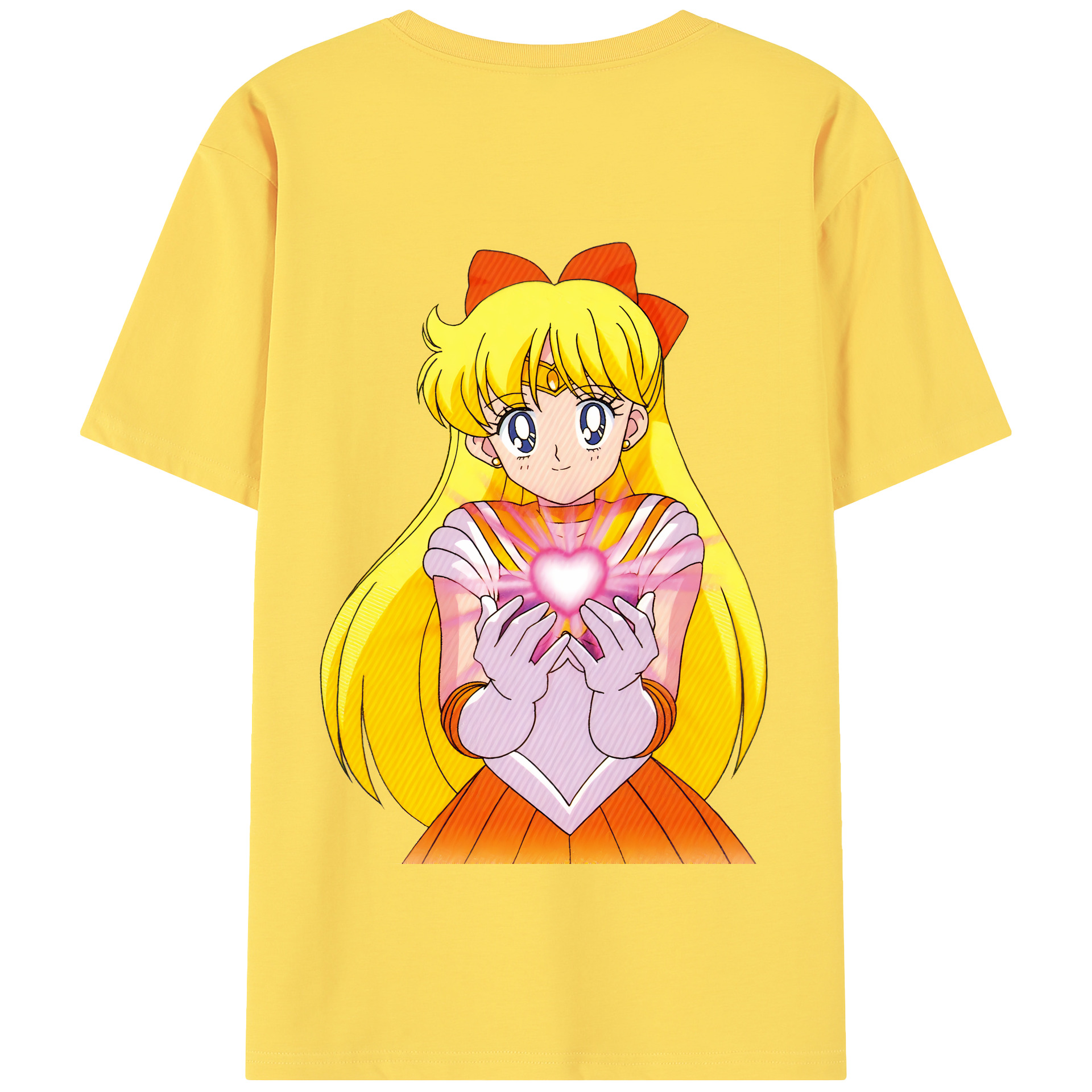 （画像用） 美少女戦士セーラームーン 愛野 美奈子 あいの みなこ Sailor Moon Aino Minako 綿100％半袖Tシャツ（背面プリント）