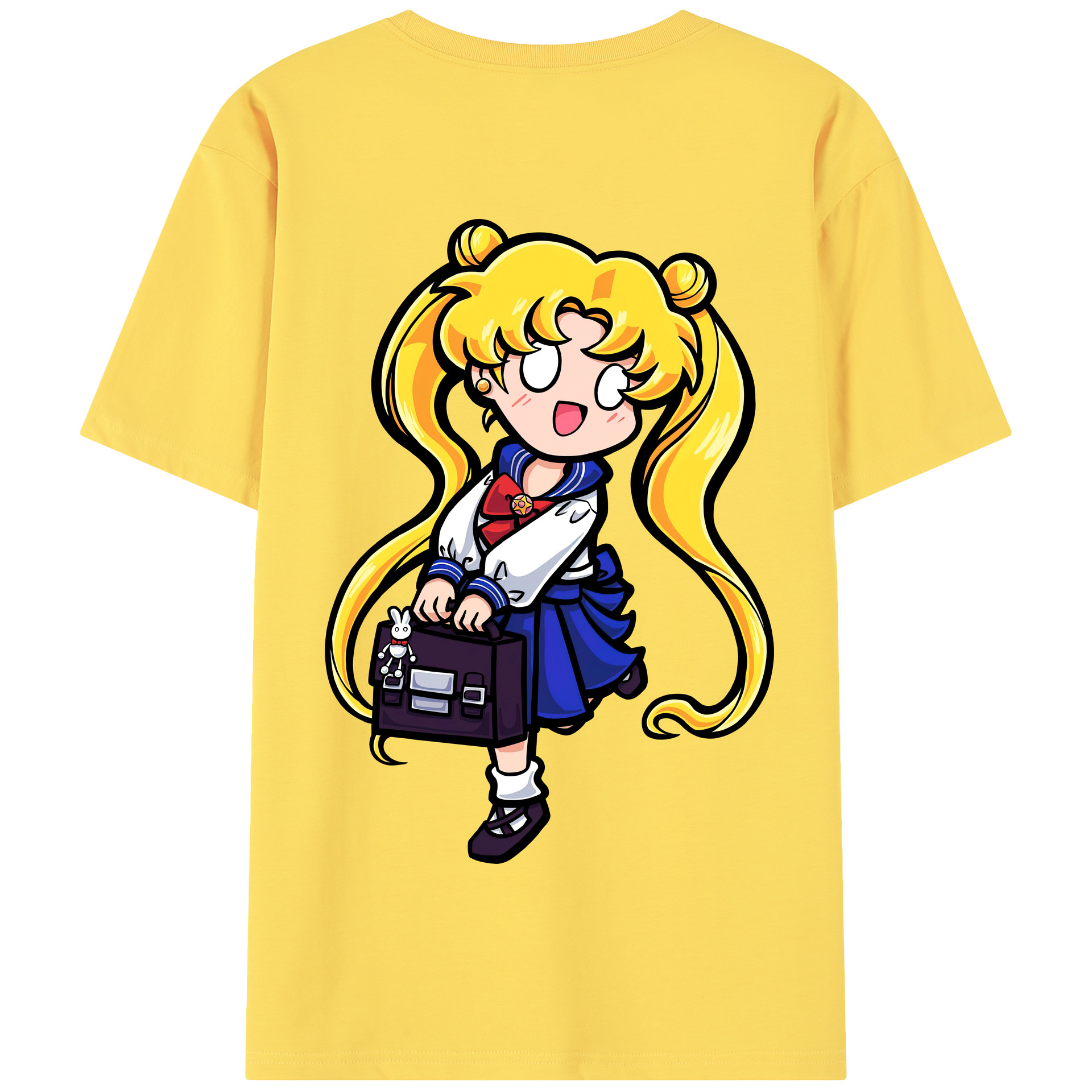 （画像用） 美少女戦士セーラームーン 愛野 美奈子 あいの みなこ Sailor Moon Aino Minako 綿100％半袖Tシャツ（背面プリント）