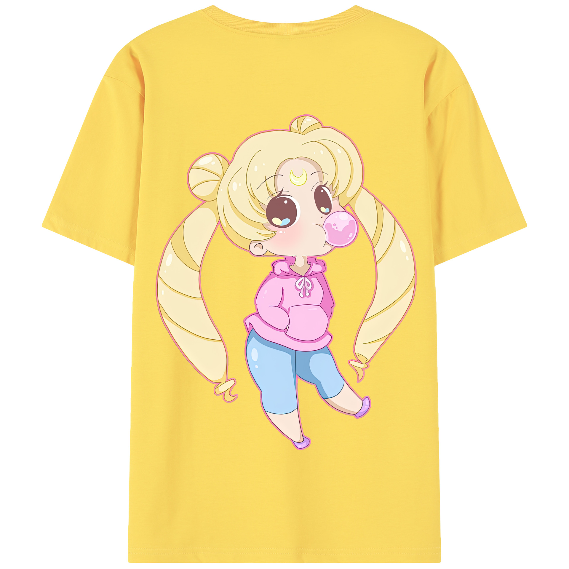 （画像用） 美少女戦士セーラームーン 愛野 美奈子 あいの みなこ Sailor Moon Aino Minako 綿100％半袖Tシャツ（背面プリント）