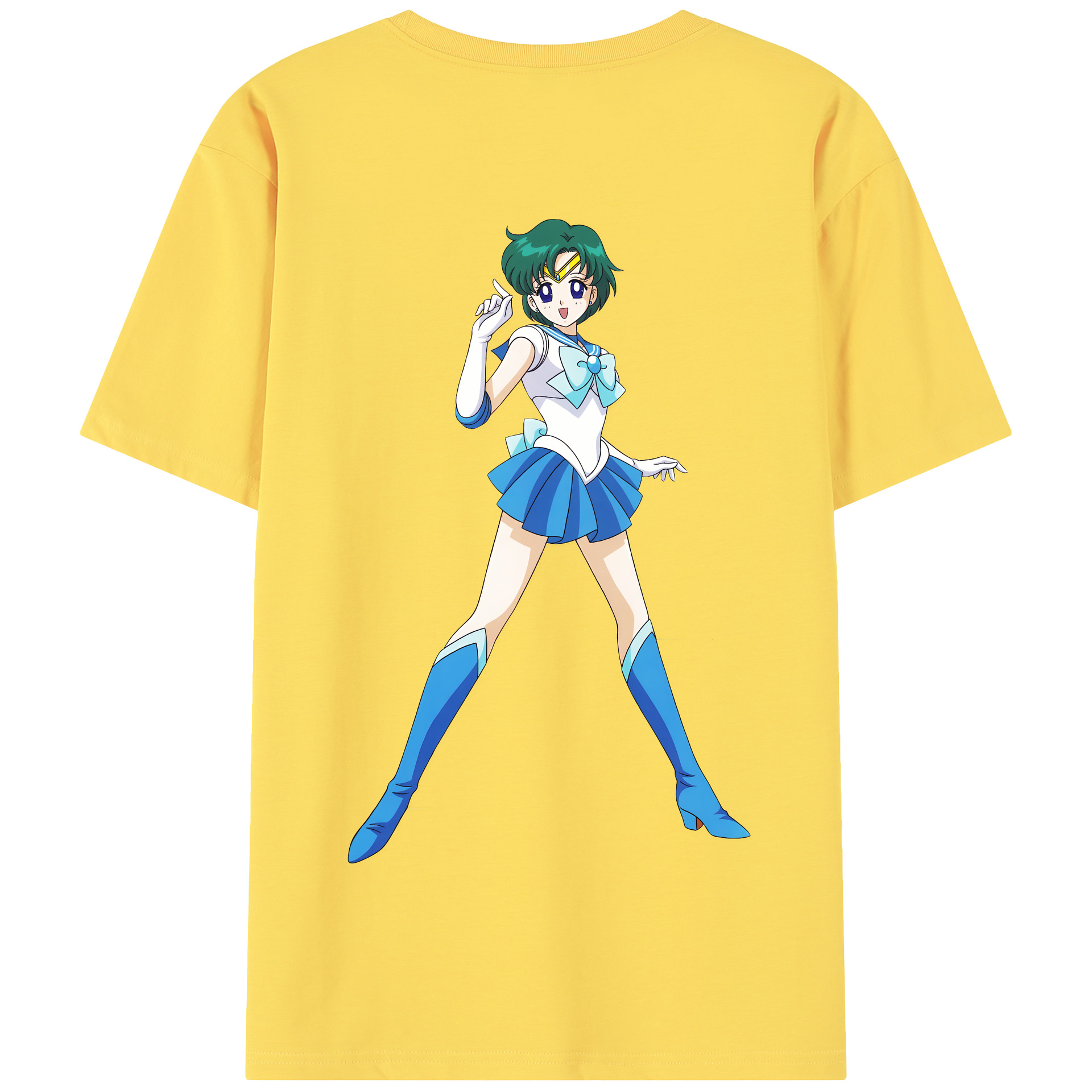 （画像用） 美少女戦士セーラームーン 海王 みちる（かいおう みちる） Sailor Moon Kaiou Michiru 綿100％半袖Tシャツ（背面プリント）