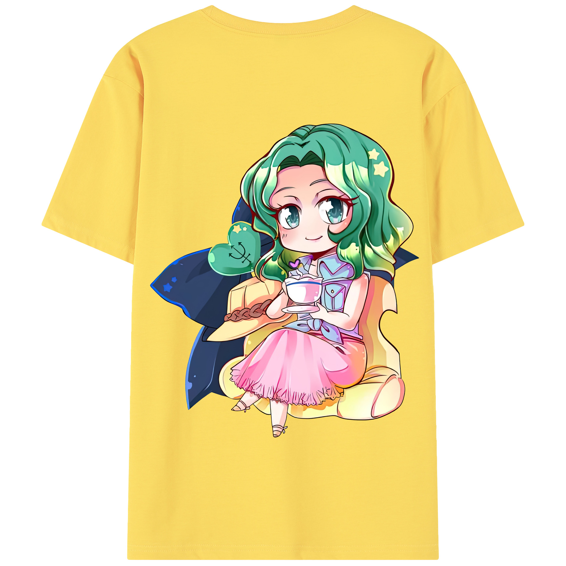 （画像用） 美少女戦士セーラームーン 海王 みちる（かいおう みちる） Sailor Moon Kaiou Michiru 綿100％半袖Tシャツ（背面プリント）