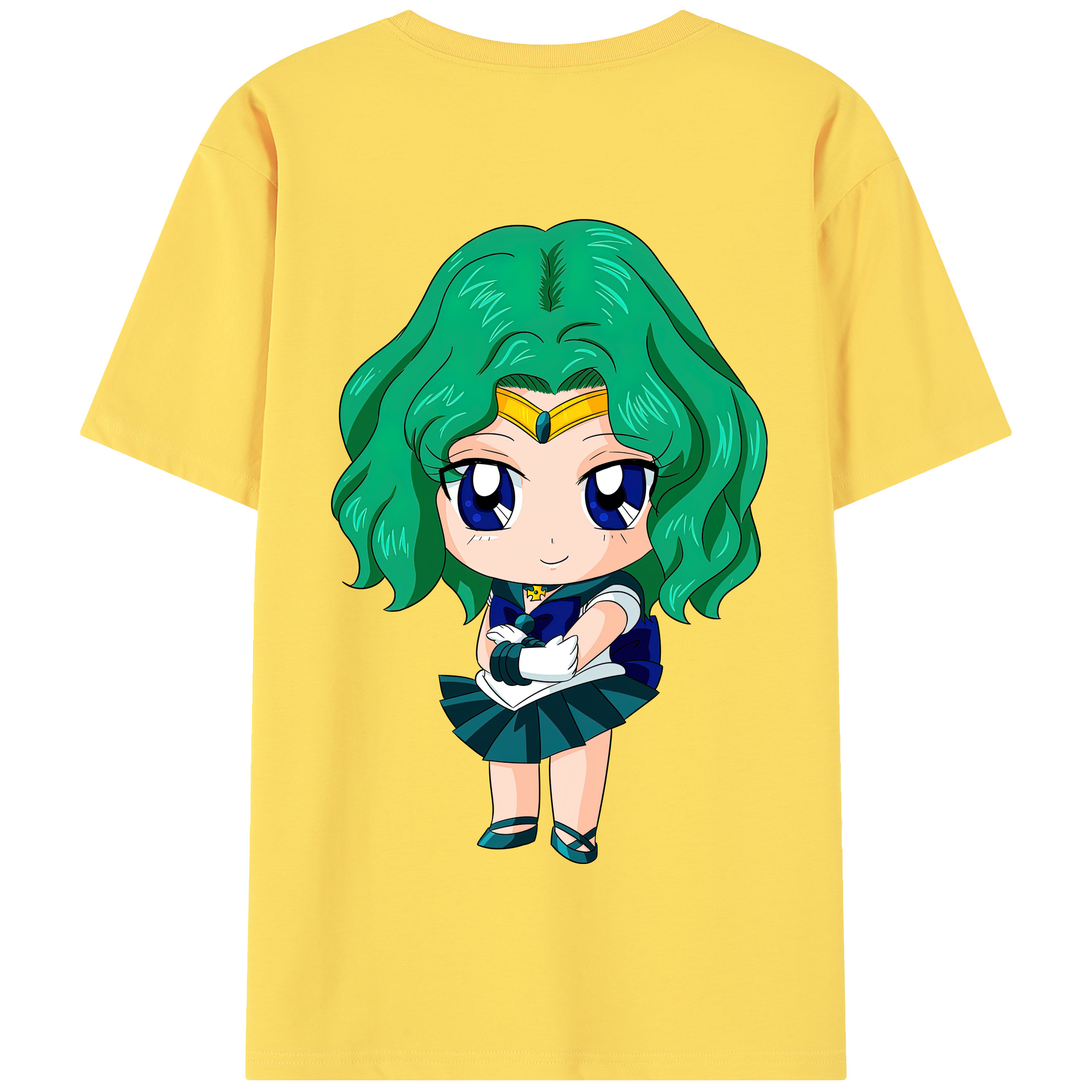 （画像用） 美少女戦士セーラームーン 海王 みちる（かいおう みちる） Sailor Moon Kaiou Michiru 綿100％半袖Tシャツ（背面プリント）