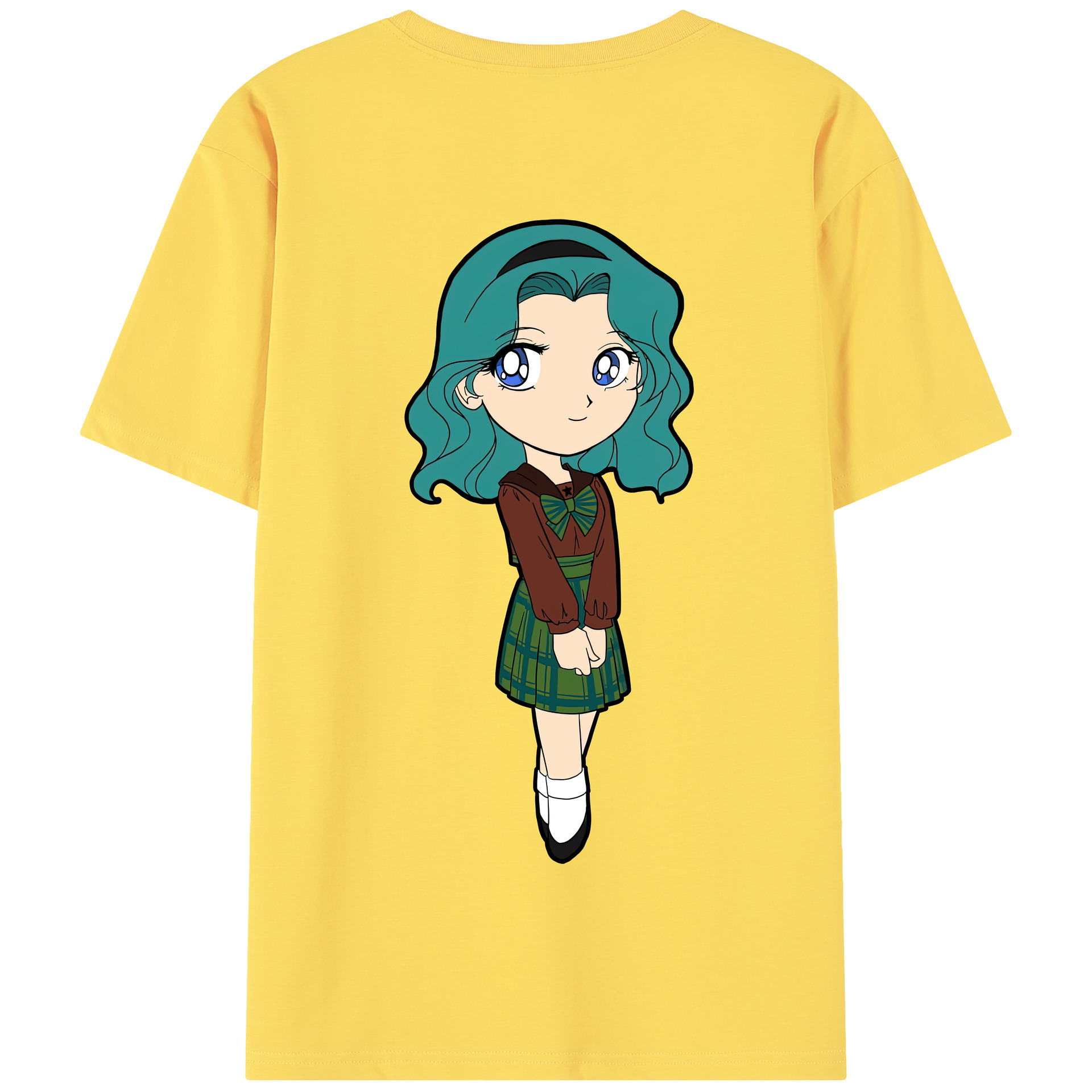 （画像用） 美少女戦士セーラームーン 海王 みちる（かいおう みちる） Sailor Moon Kaiou Michiru 綿100％半袖Tシャツ（背面プリント）