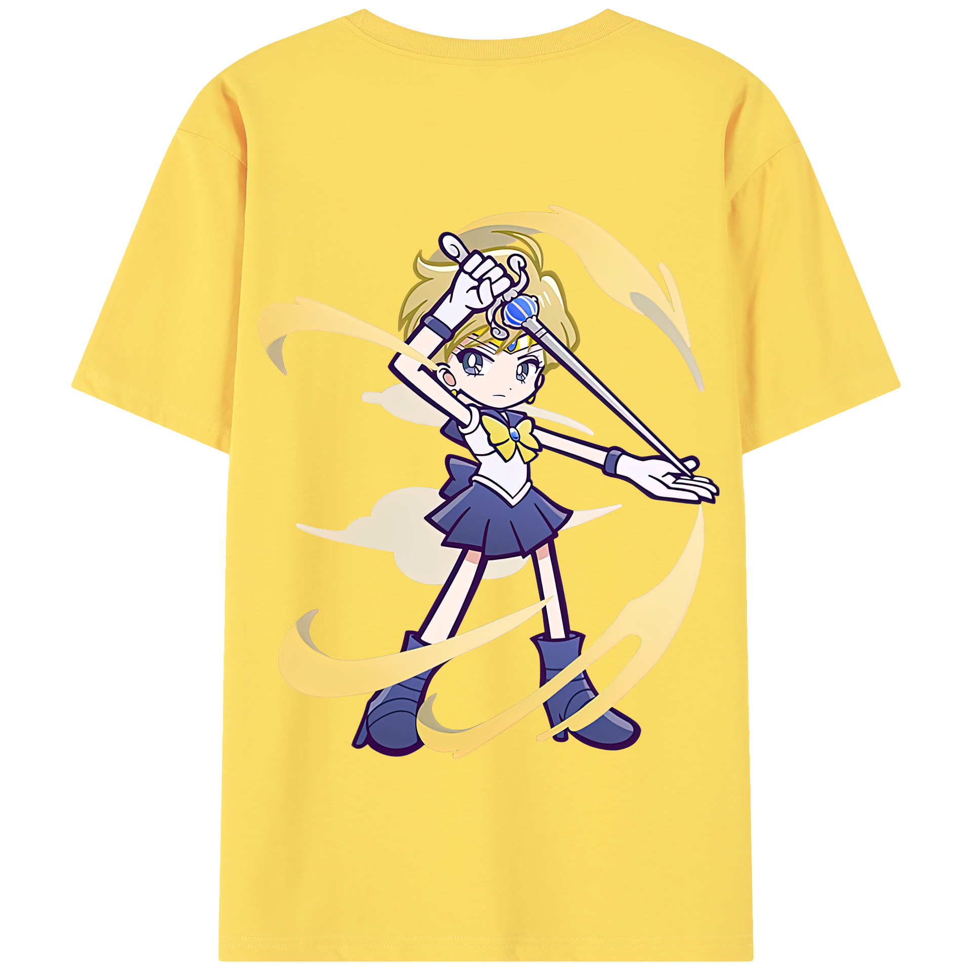 （画像用） 美少女戦士セーラームーン 天王はるか Sailor Moon Tenoh Haruka 綿100％半袖Tシャツ（背面プリント）
