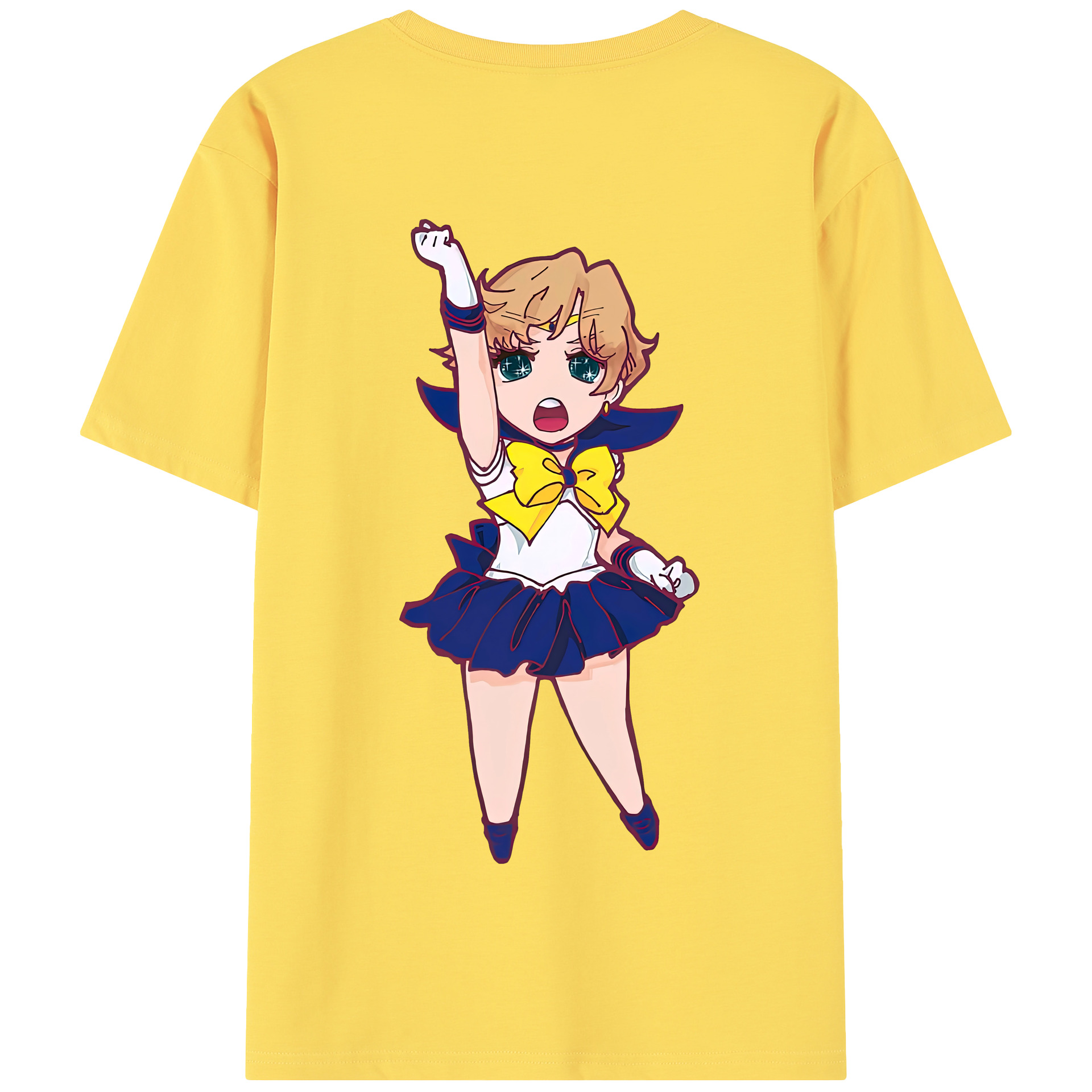 （画像用） 美少女戦士セーラームーン 天王はるか Sailor Moon Tenoh Haruka 綿100％半袖Tシャツ（背面プリント）