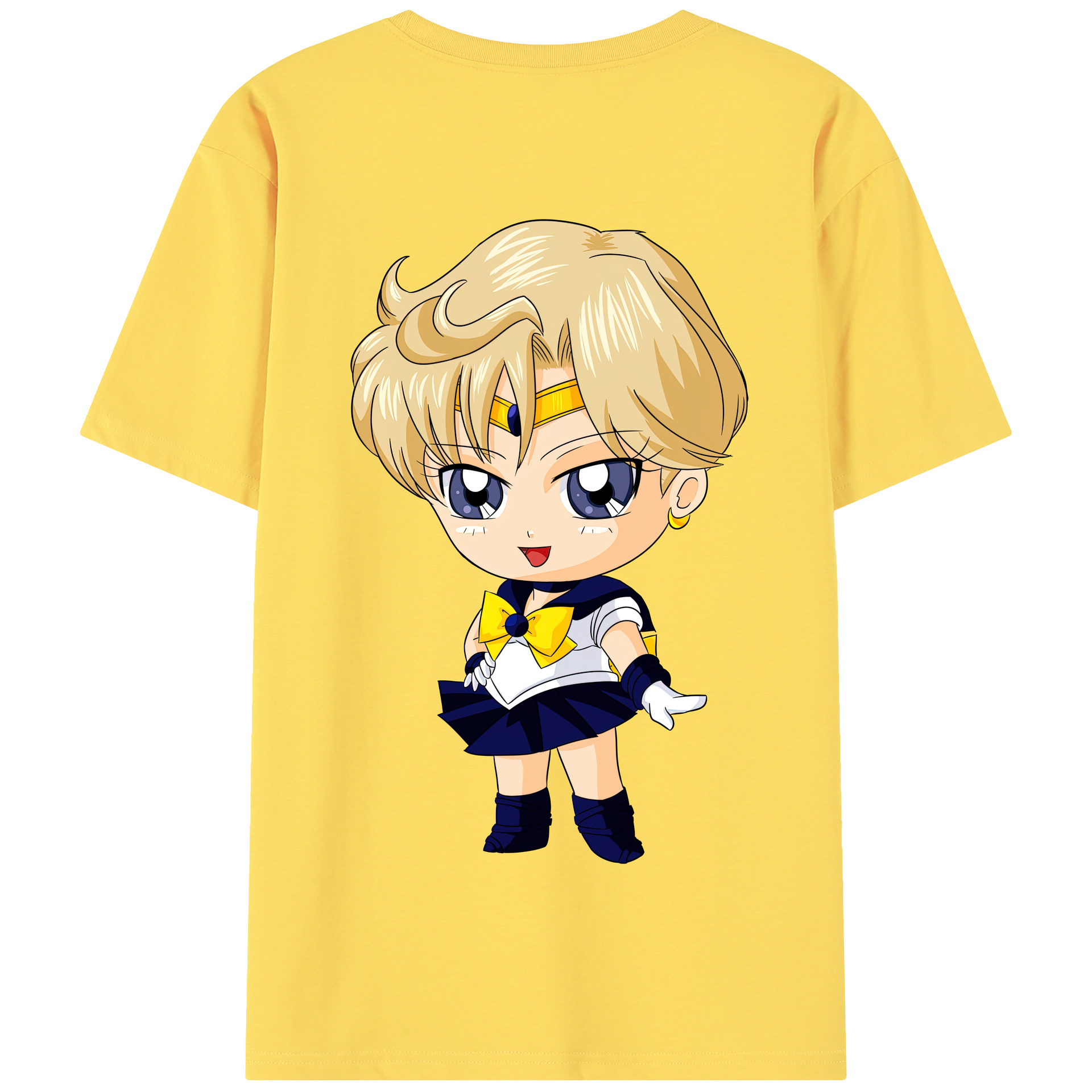 （画像用） 美少女戦士セーラームーン 天王はるか Sailor Moon Tenoh Haruka 綿100％半袖Tシャツ（背面プリント）