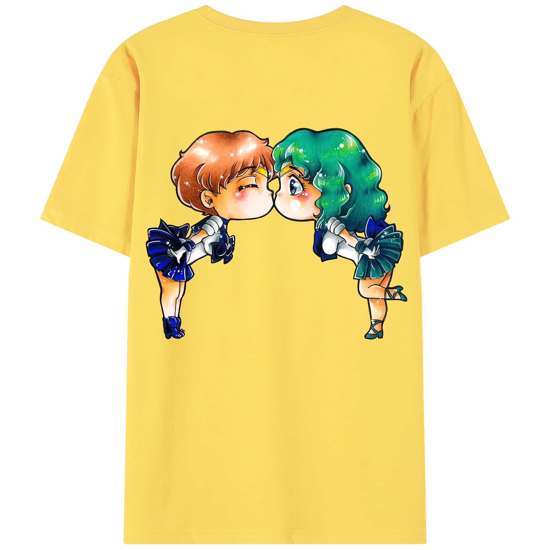 （画像用） 美少女戦士セーラームーン 天王はるか Sailor Moon Tenoh Haruka 綿100％半袖Tシャツ（背面プリント）