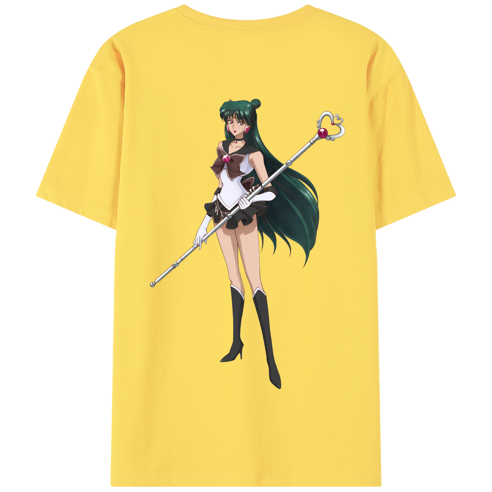 （画像用） 美少女戦士セーラームーン 冥王せつな Sailor Moon Meiou Setsuna 綿100％半袖Tシャツ（背面プリント）