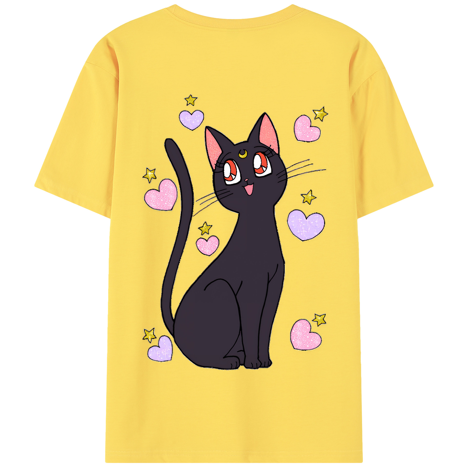 （画像用） 美少女戦士セーラームーン Sailor Moon 綿100％半袖Tシャツ（背面プリント）