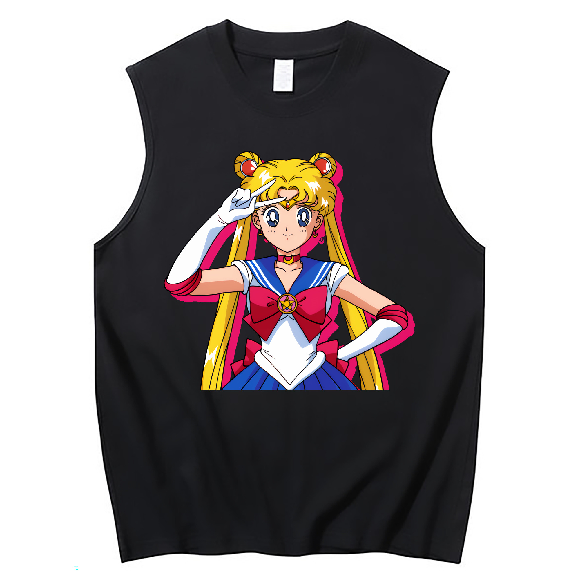 （画像用） 美少女戦士セーラームーン 月野 うさぎ つきの うさぎ Sailor Moon Tsukino Usagi コットン100％タンクトップ（フロントプリント）