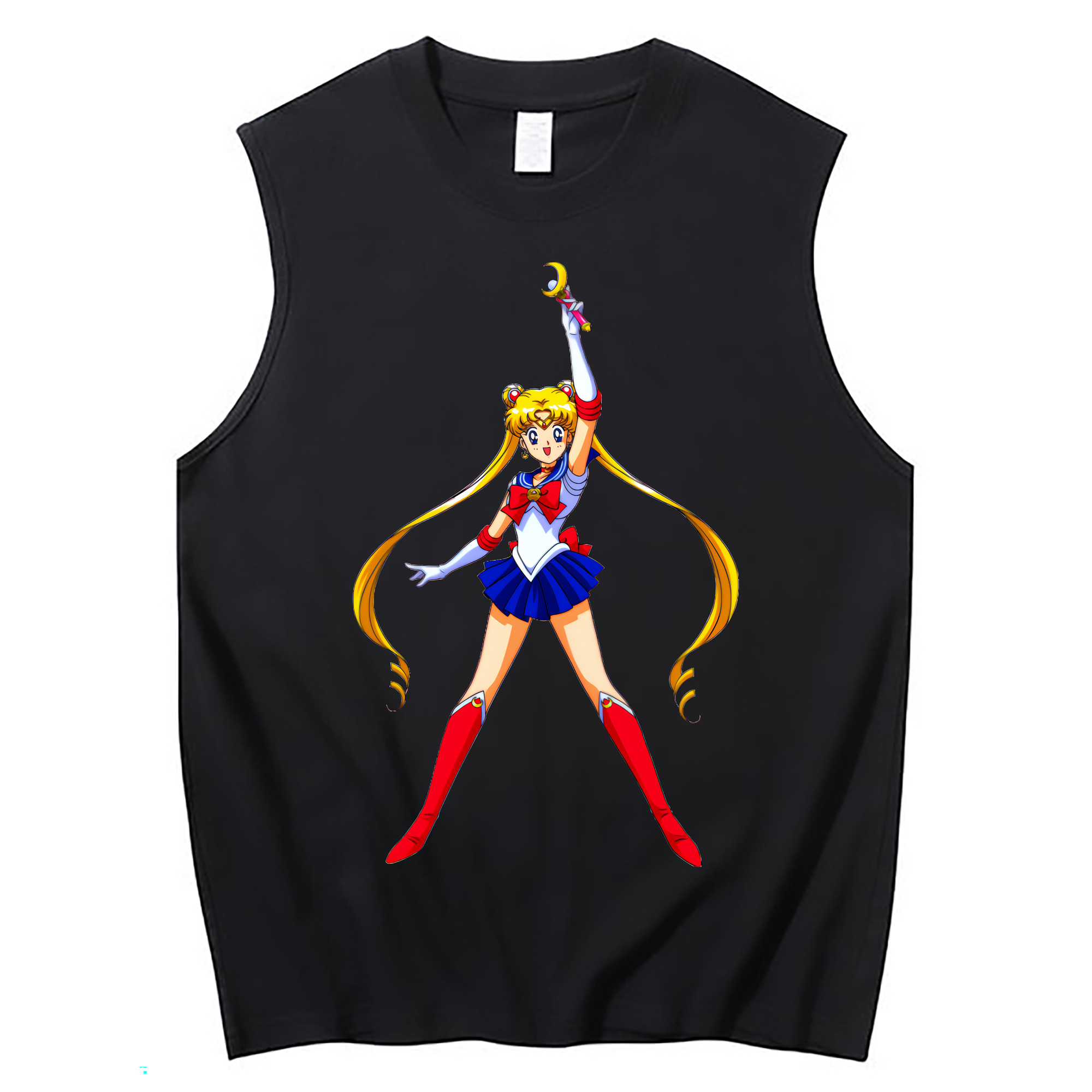 （画像用） 美少女戦士セーラームーン 月野 うさぎ つきの うさぎ Sailor Moon Tsukino Usagi コットン100％タンクトップ（フロントプリント）