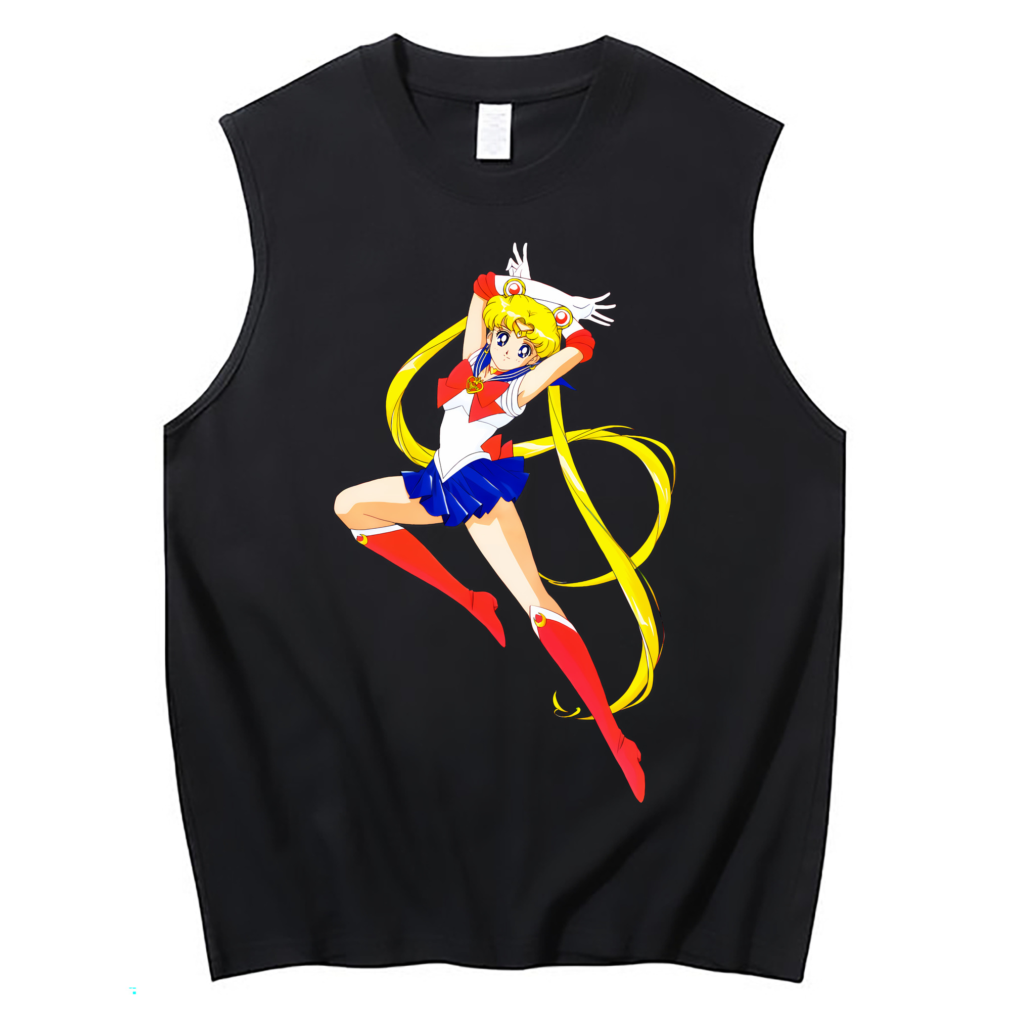 （画像用） 美少女戦士セーラームーン 月野 うさぎ つきの うさぎ Sailor Moon Tsukino Usagi コットン100％タンクトップ（フロントプリント）