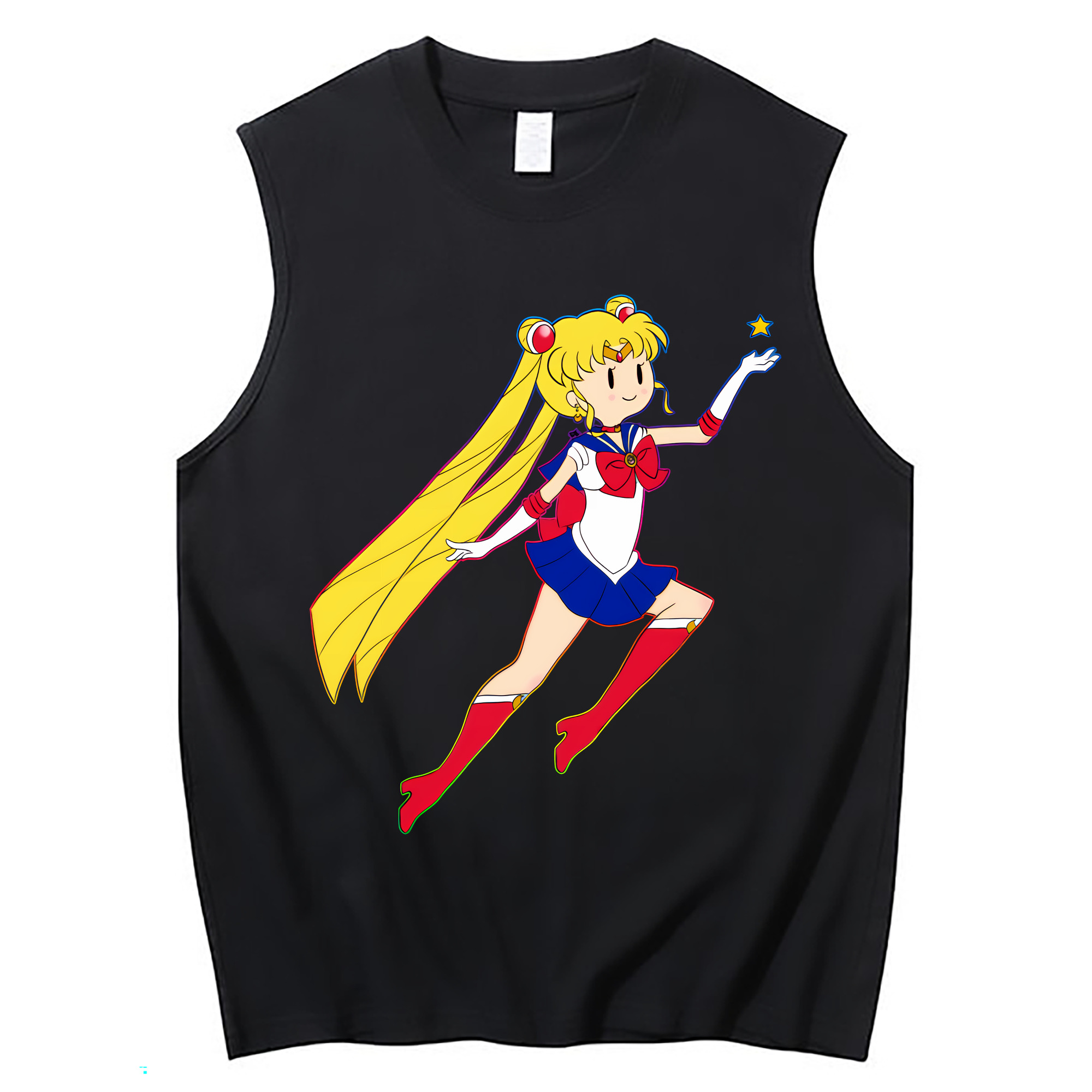 （画像用） 美少女戦士セーラームーン 月野 うさぎ つきの うさぎ Sailor Moon Tsukino Usagi コットン100％タンクトップ（フロントプリント）