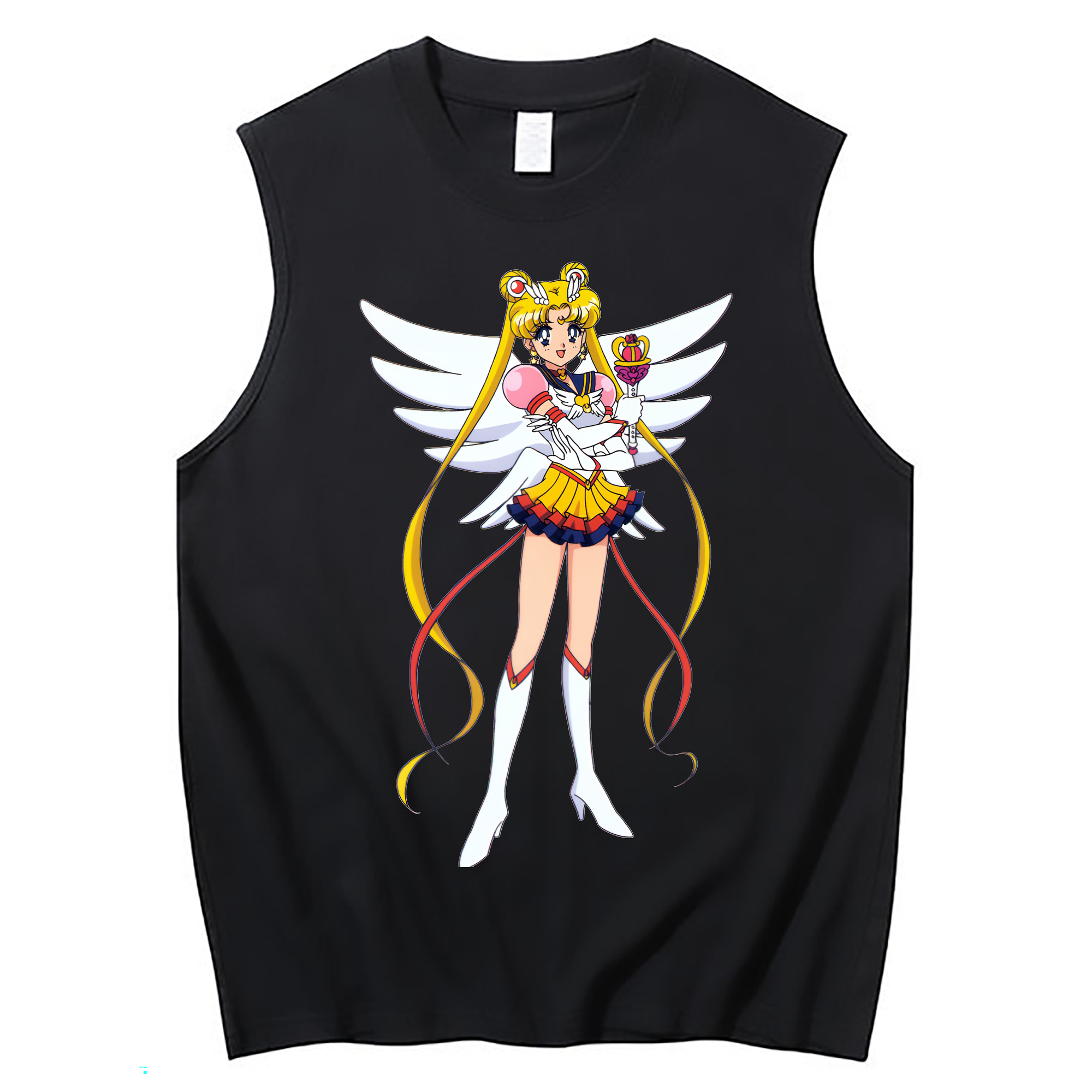 （画像用） 美少女戦士セーラームーン 月野 うさぎ つきの うさぎ Sailor Moon Tsukino Usagi コットン100％タンクトップ（フロントプリント）