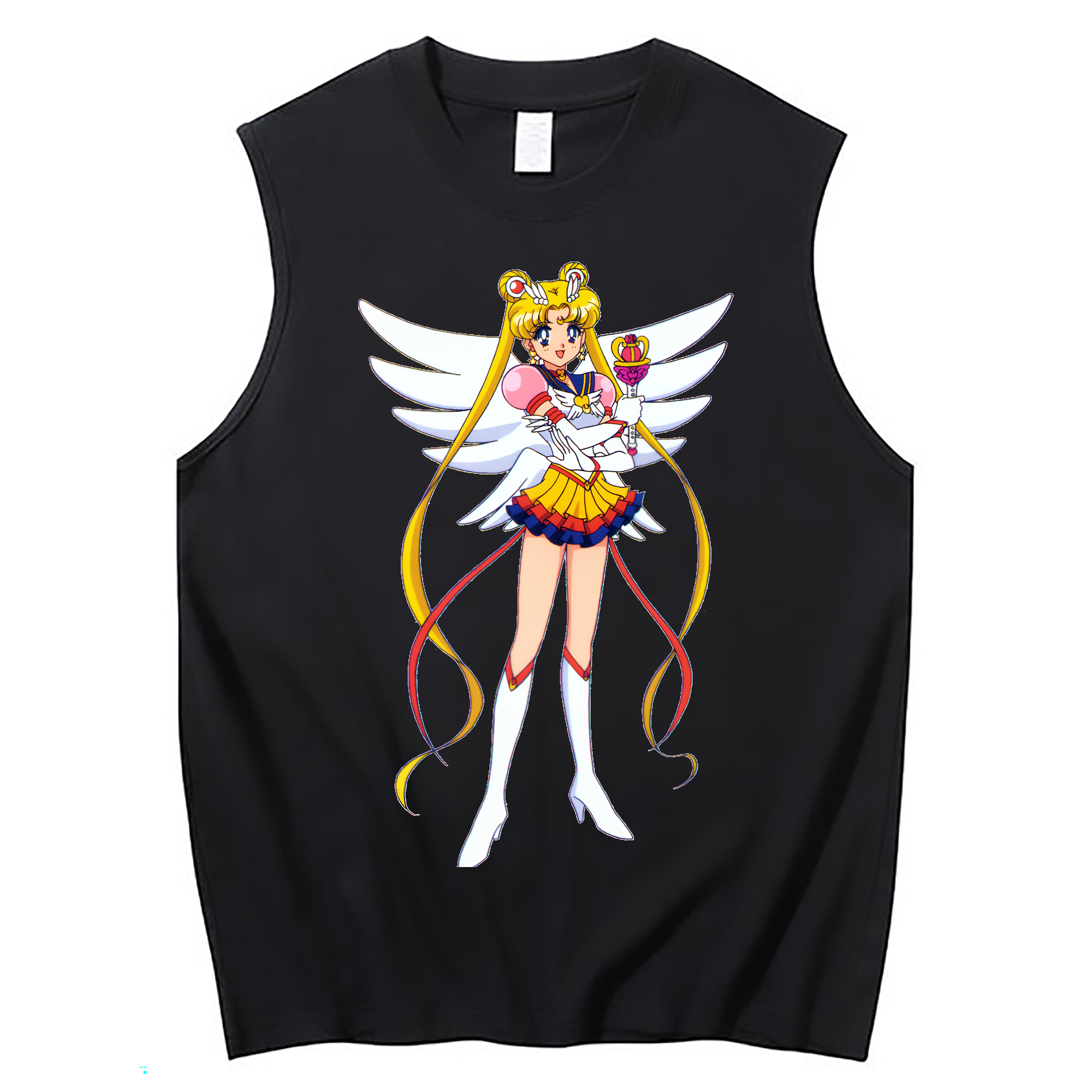 （画像用） 美少女戦士セーラームーン 月野 うさぎ つきの うさぎ Sailor Moon Tsukino Usagi コットン100％タンクトップ（フロントプリント）