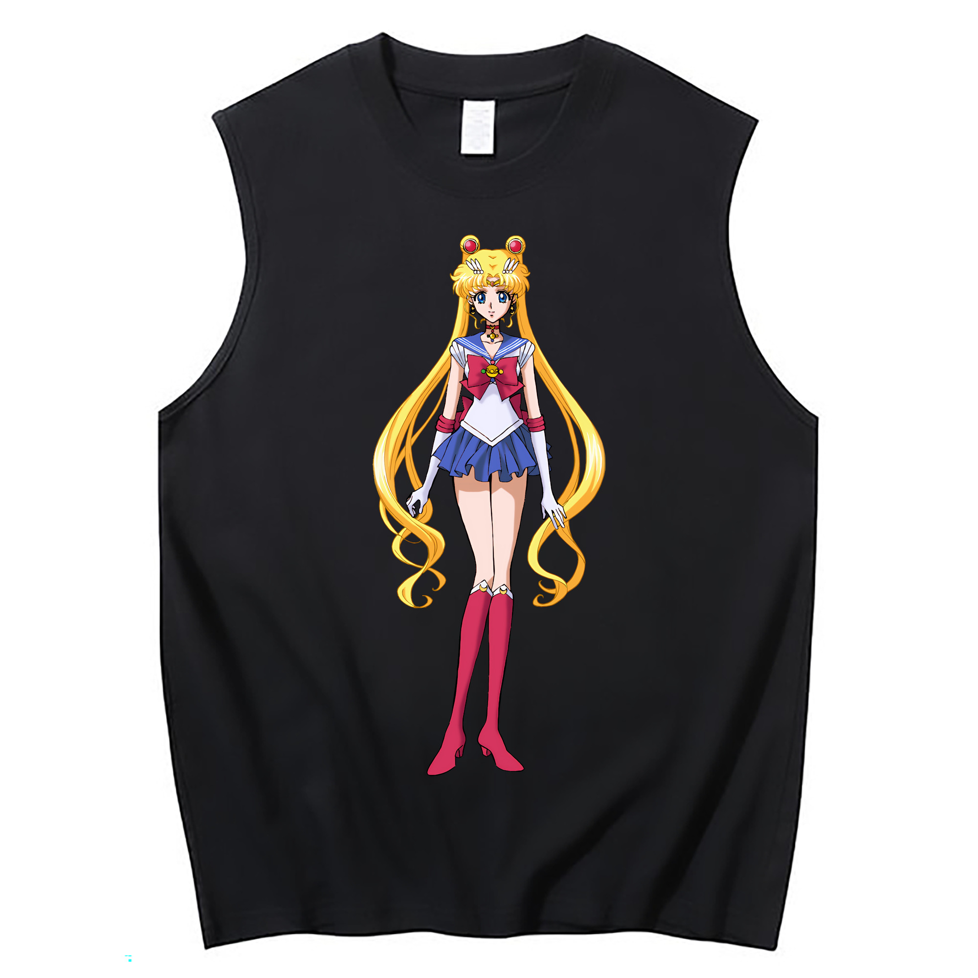 （画像用） 美少女戦士セーラームーン 月野 うさぎ つきの うさぎ Sailor Moon Tsukino Usagi コットン100％タンクトップ（フロントプリント）