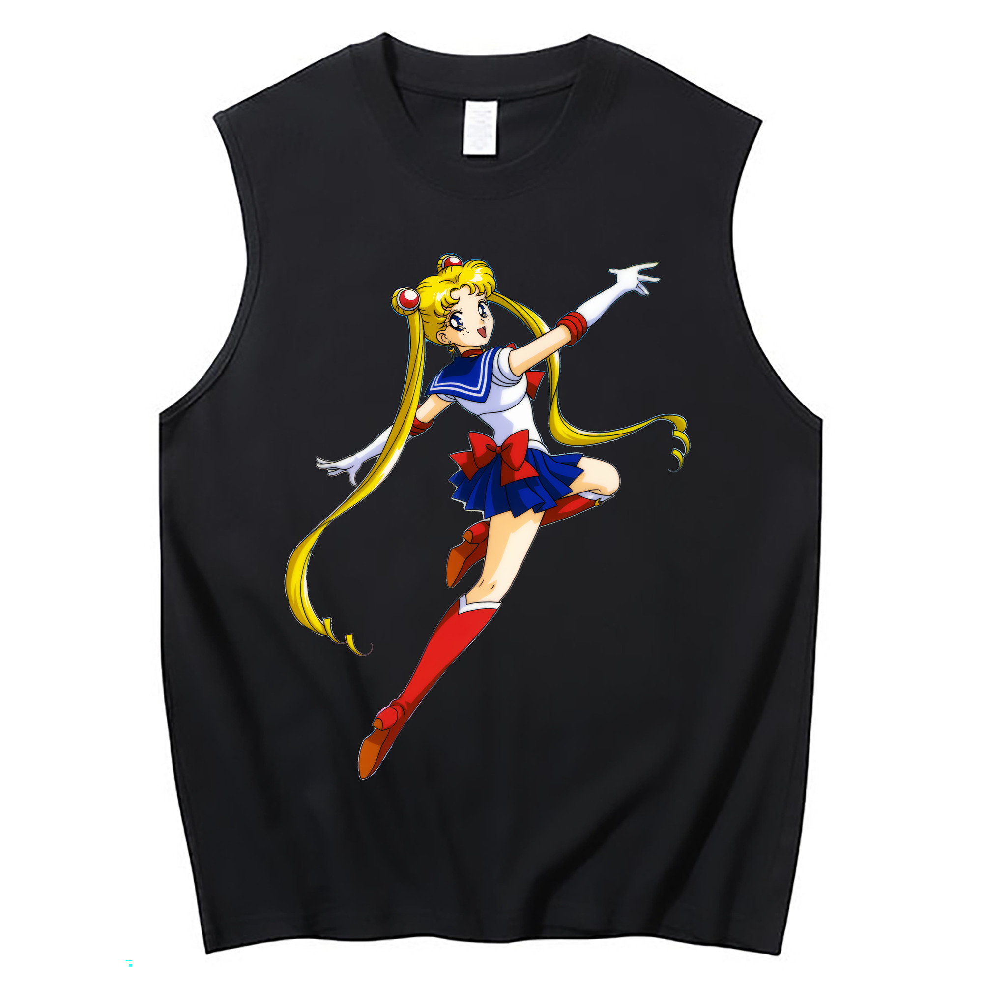 （画像用） 美少女戦士セーラームーン 月野 うさぎ つきの うさぎ Sailor Moon Tsukino Usagi コットン100％タンクトップ（フロントプリント）