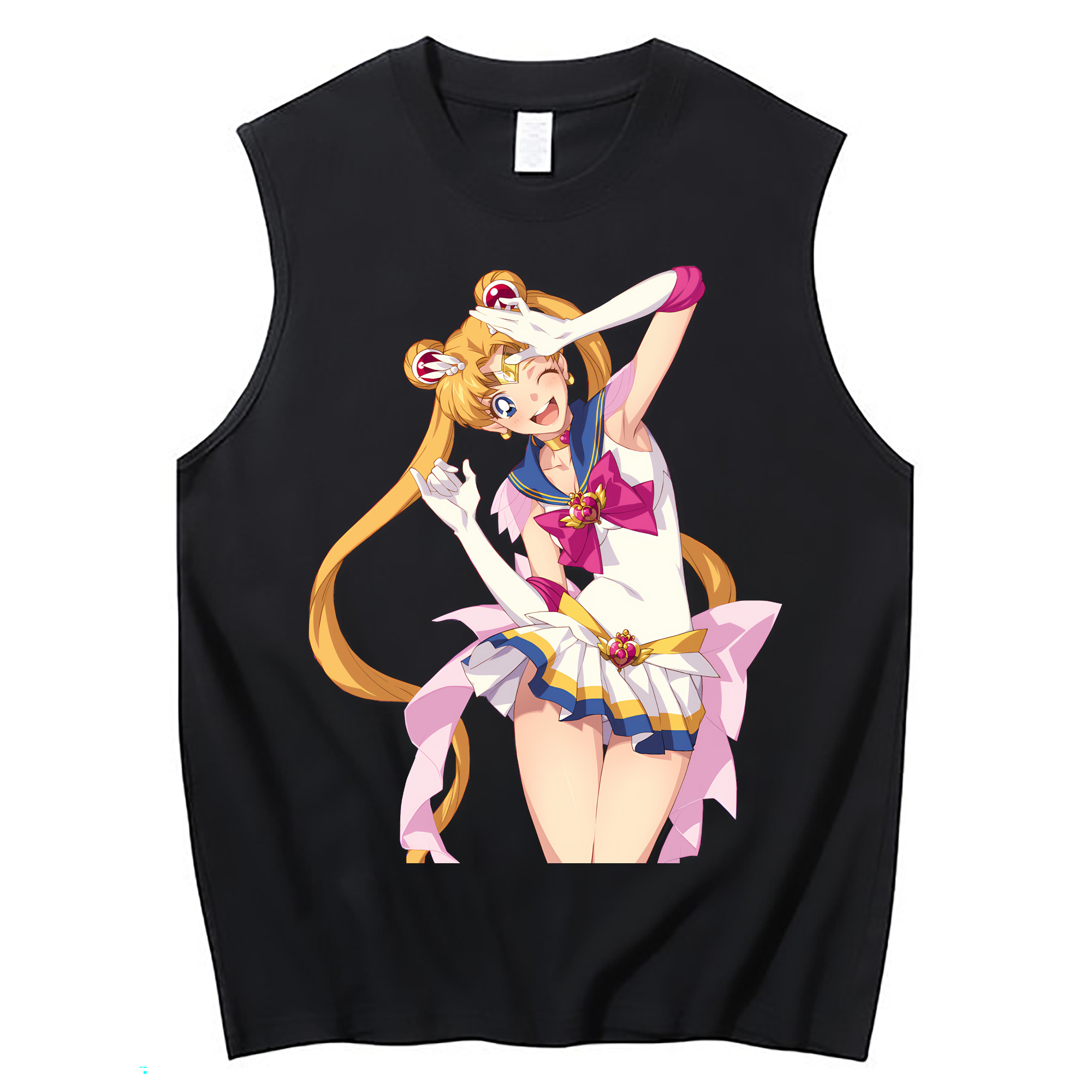 （画像用） 美少女戦士セーラームーン 月野 うさぎ つきの うさぎ Sailor Moon Tsukino Usagi コットン100％タンクトップ（フロントプリント）