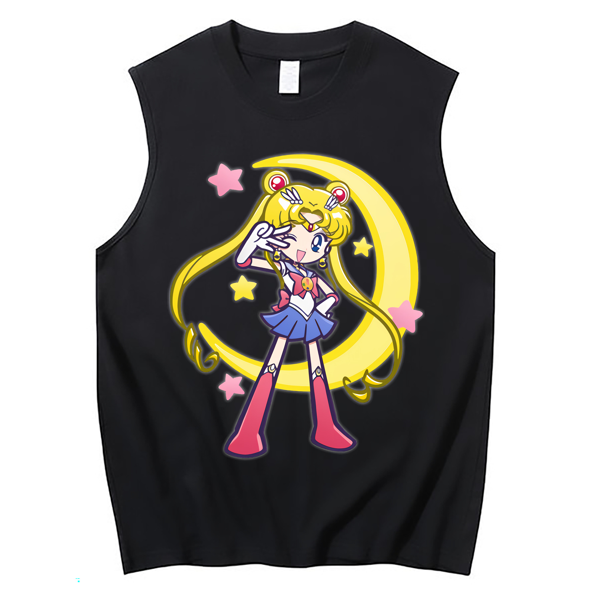 （画像用） 美少女戦士セーラームーン 月野 うさぎ つきの うさぎ Sailor Moon Tsukino Usagi コットン100％タンクトップ（フロントプリント）