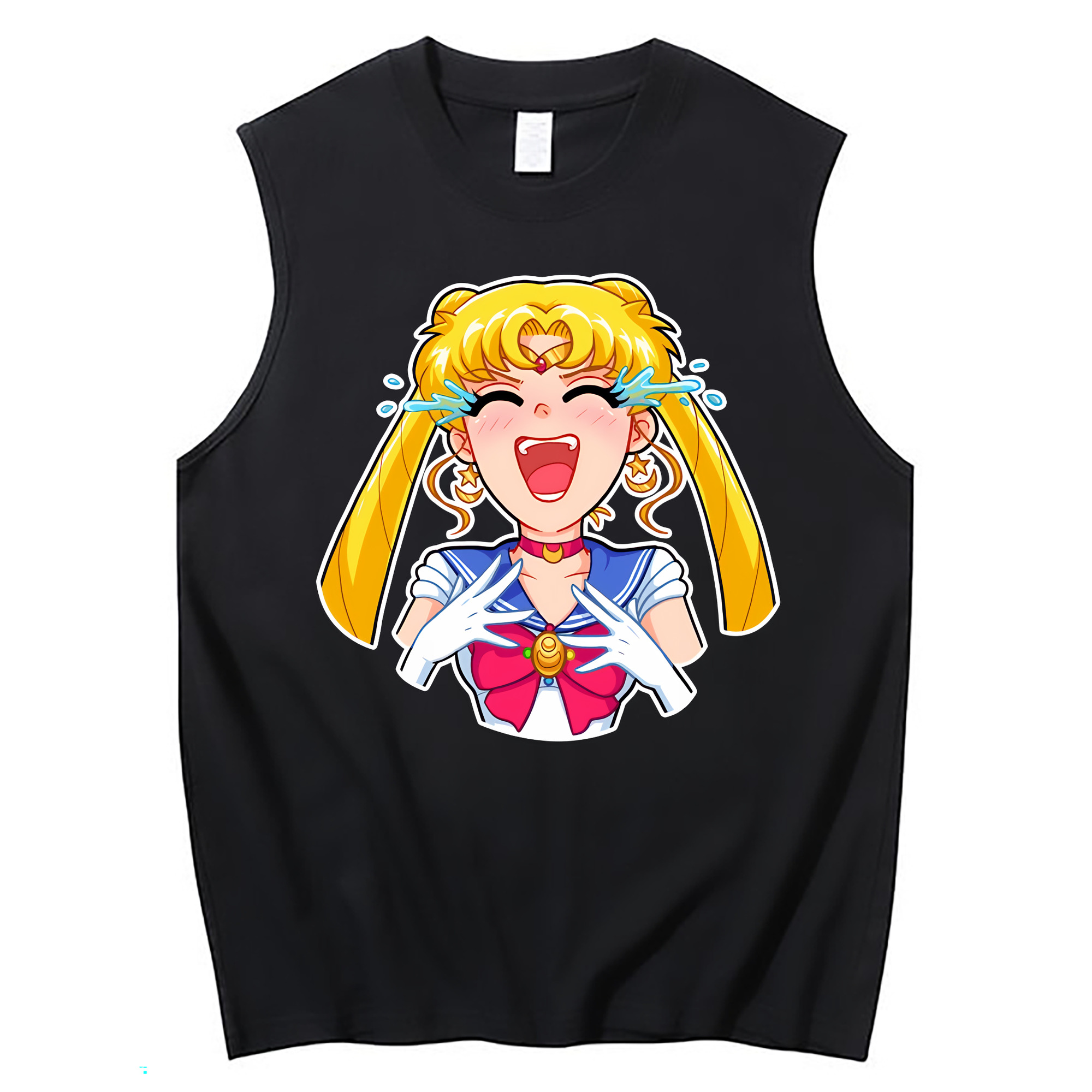 （画像用） 美少女戦士セーラームーン 月野 うさぎ つきの うさぎ Sailor Moon Tsukino Usagi コットン100％タンクトップ（フロントプリント）