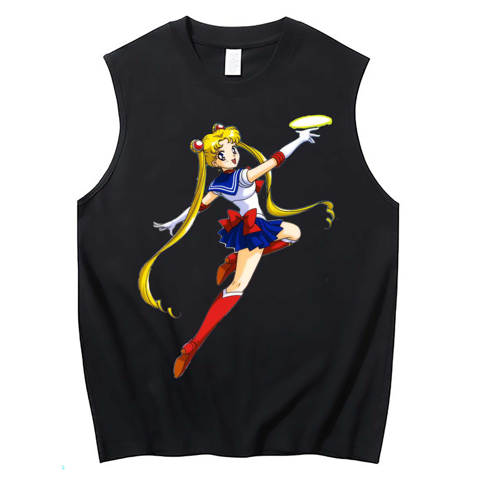 （画像用） 美少女戦士セーラームーン 月野 うさぎ つきの うさぎ Sailor Moon Tsukino Usagi コットン100％タンクトップ（フロントプリント）