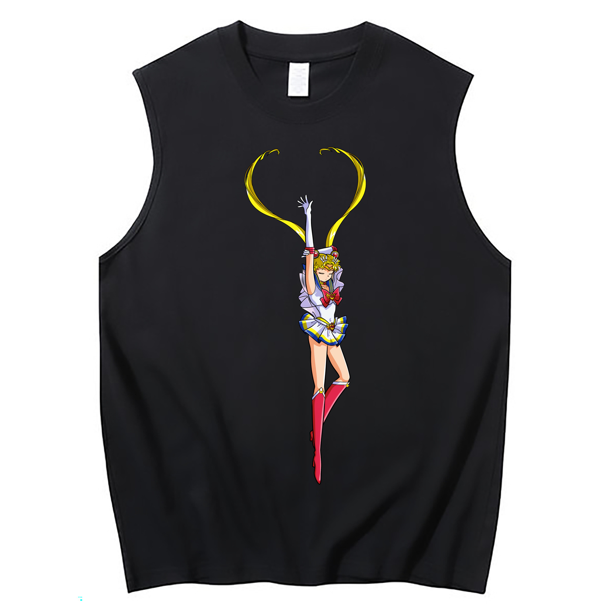 （画像用） 美少女戦士セーラームーン 月野 うさぎ つきの うさぎ Sailor Moon Tsukino Usagi コットン100％タンクトップ（フロントプリント）