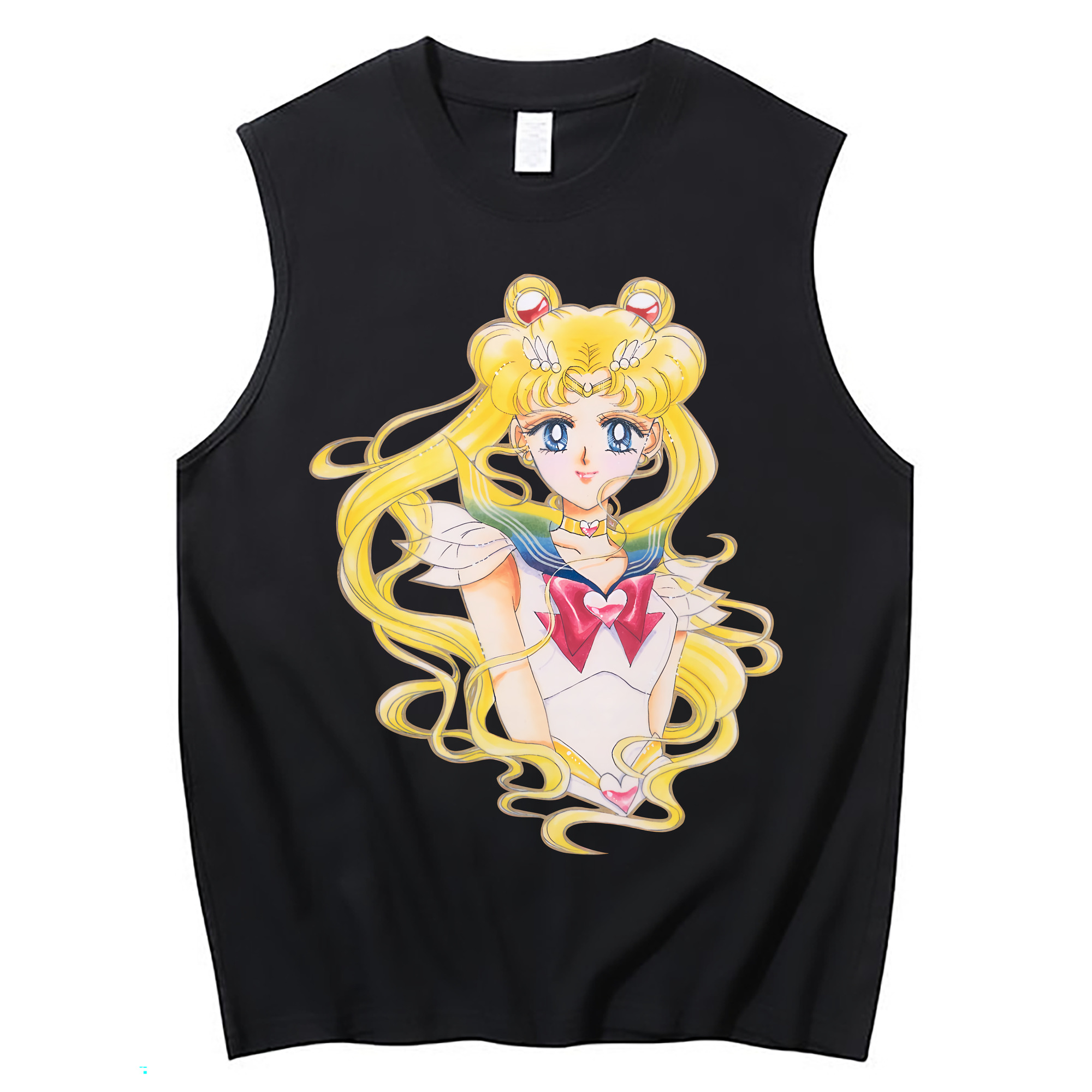 （画像用） 美少女戦士セーラームーン 月野 うさぎ つきの うさぎ Sailor Moon Tsukino Usagi コットン100％タンクトップ（フロントプリント）