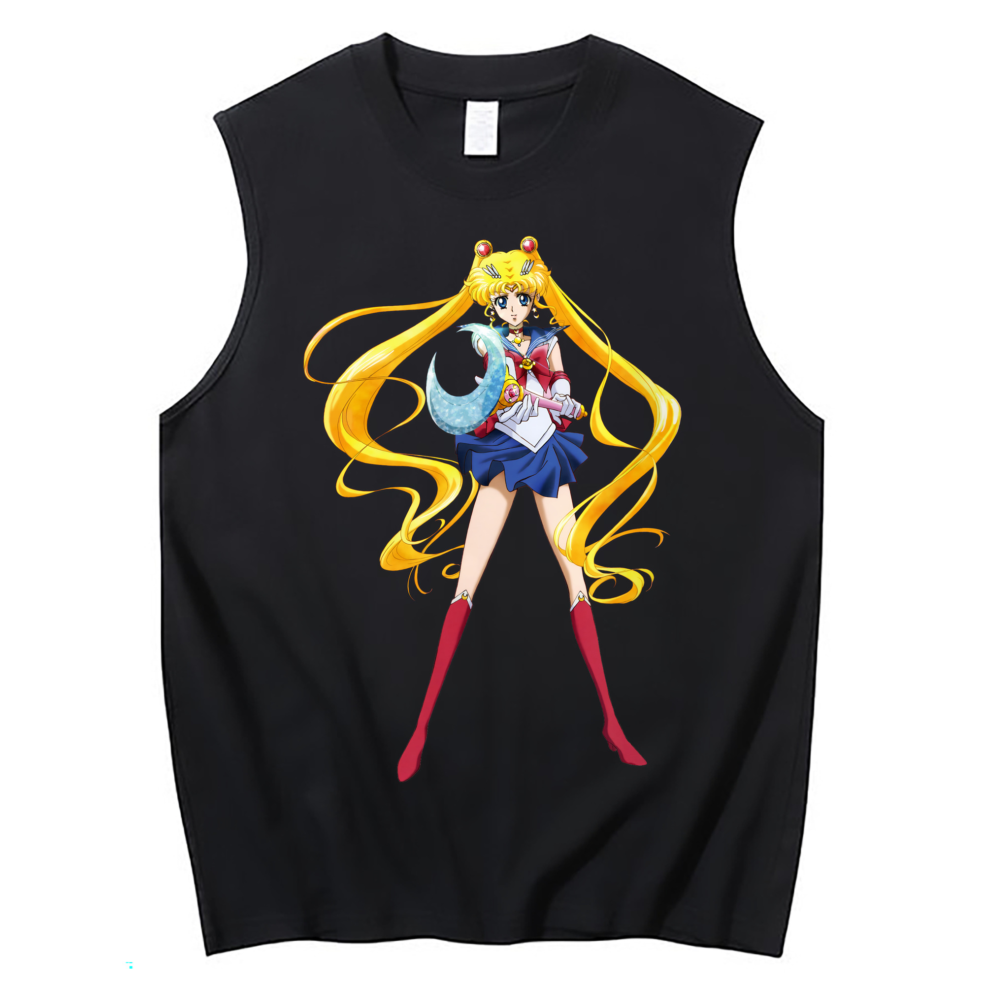 （画像用） 美少女戦士セーラームーン 月野 うさぎ つきの うさぎ Sailor Moon Tsukino Usagi コットン100％タンクトップ（フロントプリント）