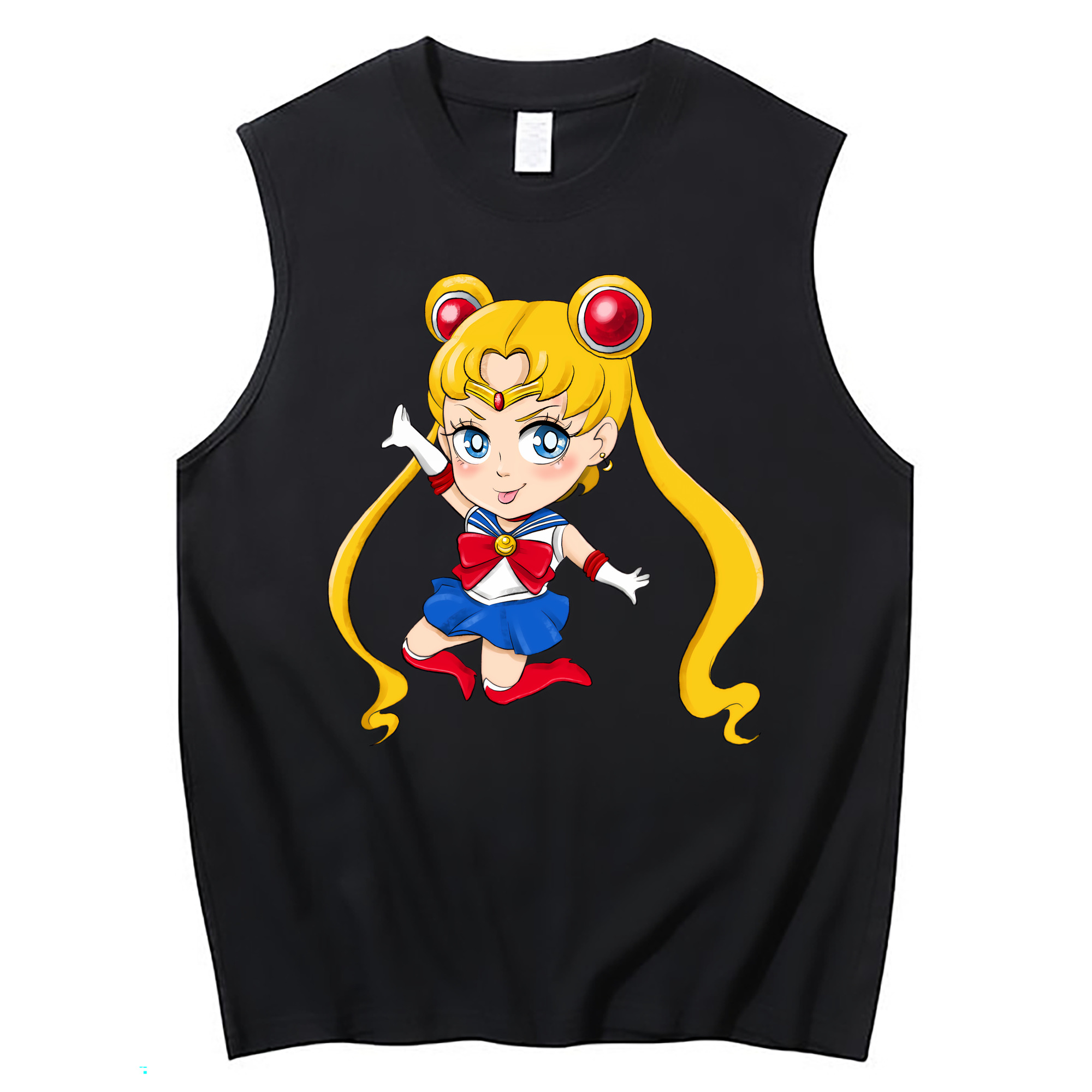 （画像用） 美少女戦士セーラームーン 月野 うさぎ つきの うさぎ Sailor Moon Tsukino Usagi コットン100％タンクトップ（フロントプリント）