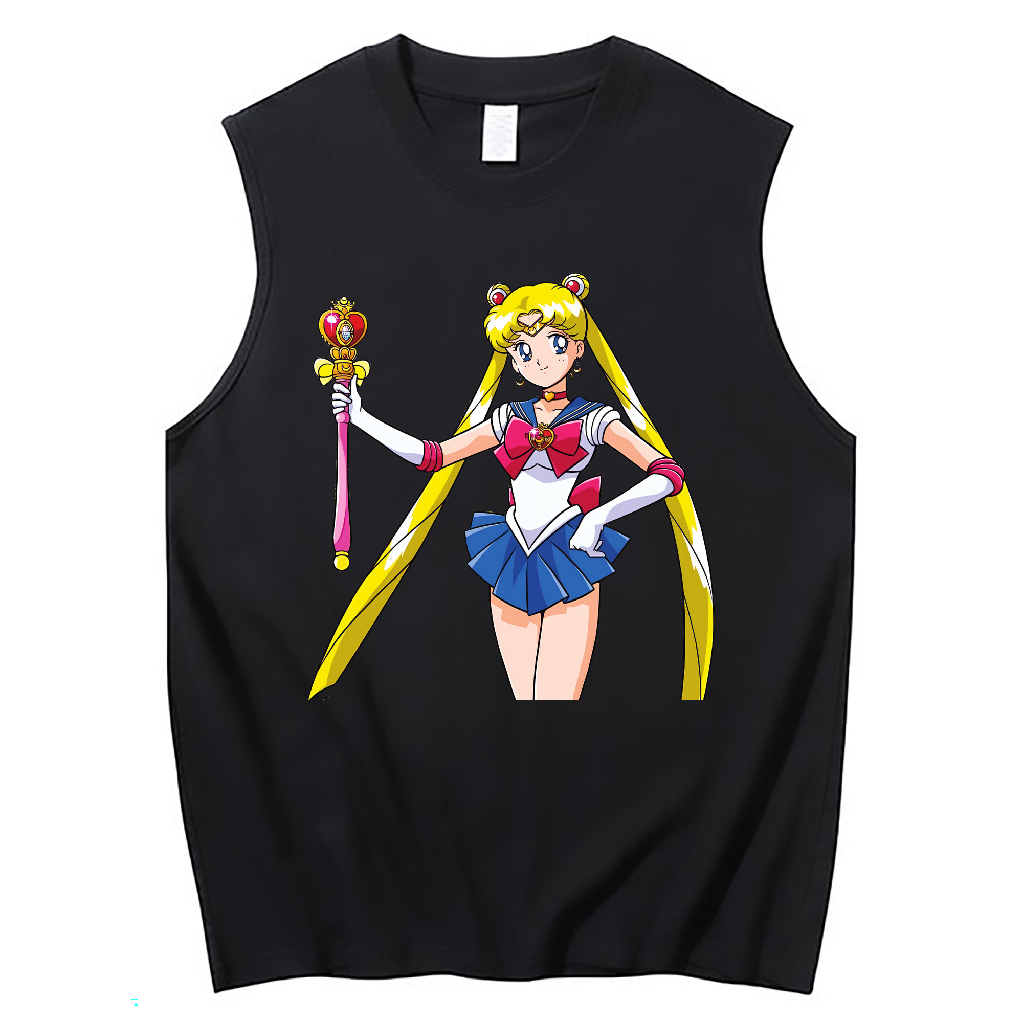 （画像用） 美少女戦士セーラームーン 月野 うさぎ つきの うさぎ Sailor Moon Tsukino Usagi コットン100％タンクトップ（フロントプリント）