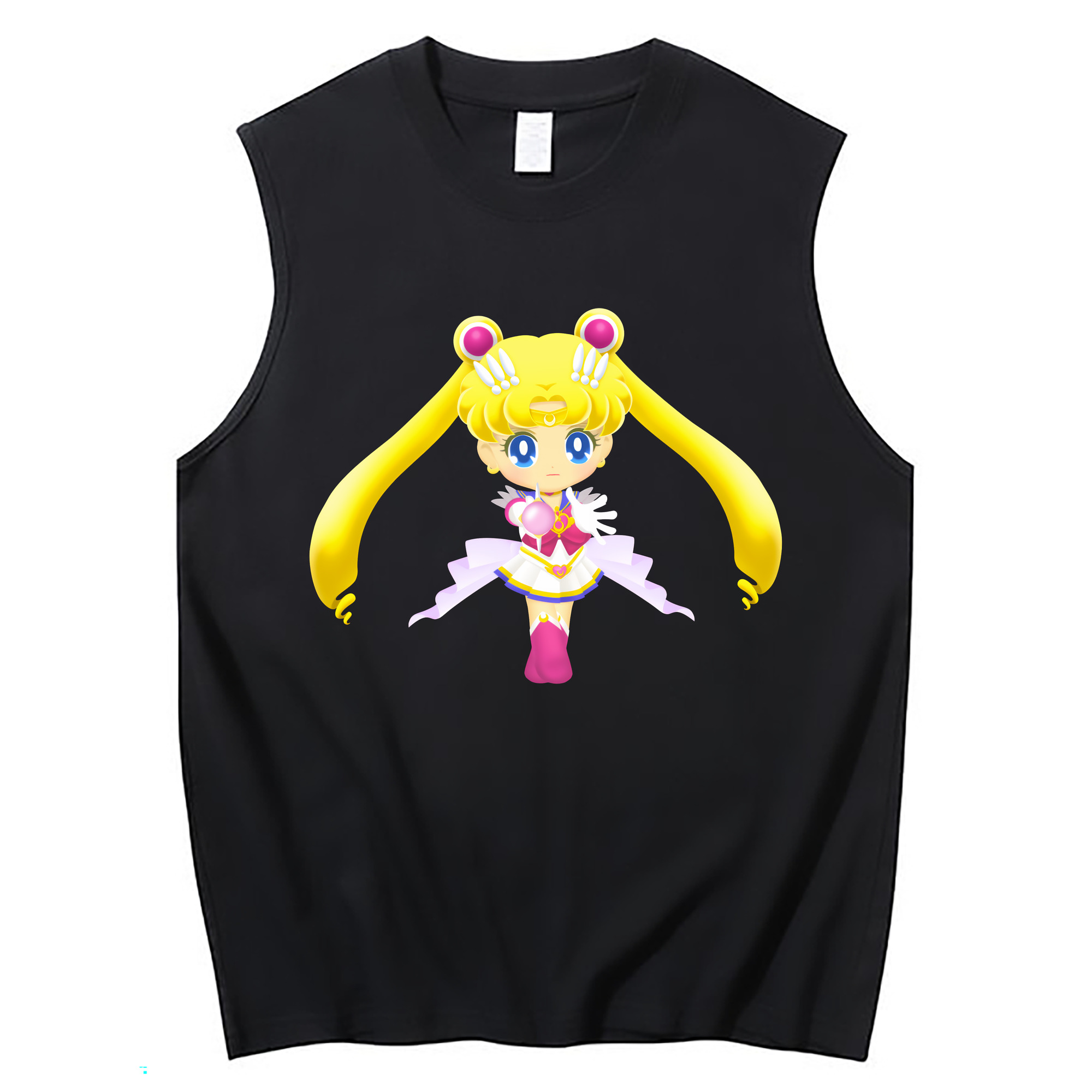 （画像用） 美少女戦士セーラームーン 月野 うさぎ つきの うさぎ Sailor Moon Tsukino Usagi コットン100％タンクトップ（フロントプリント）