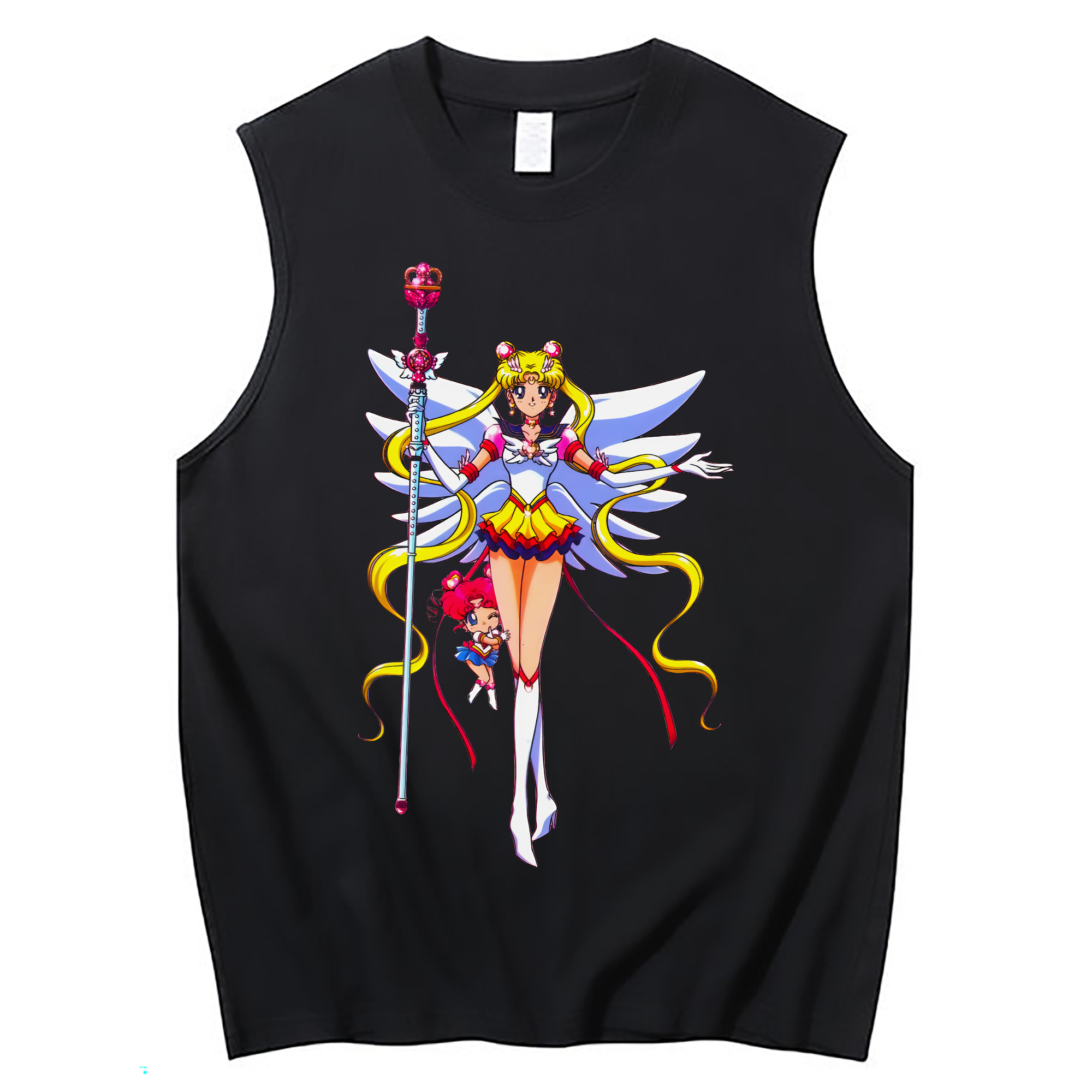 （画像用） 美少女戦士セーラームーン 月野 うさぎ つきの うさぎ Sailor Moon Tsukino Usagi コットン100％タンクトップ（フロントプリント）