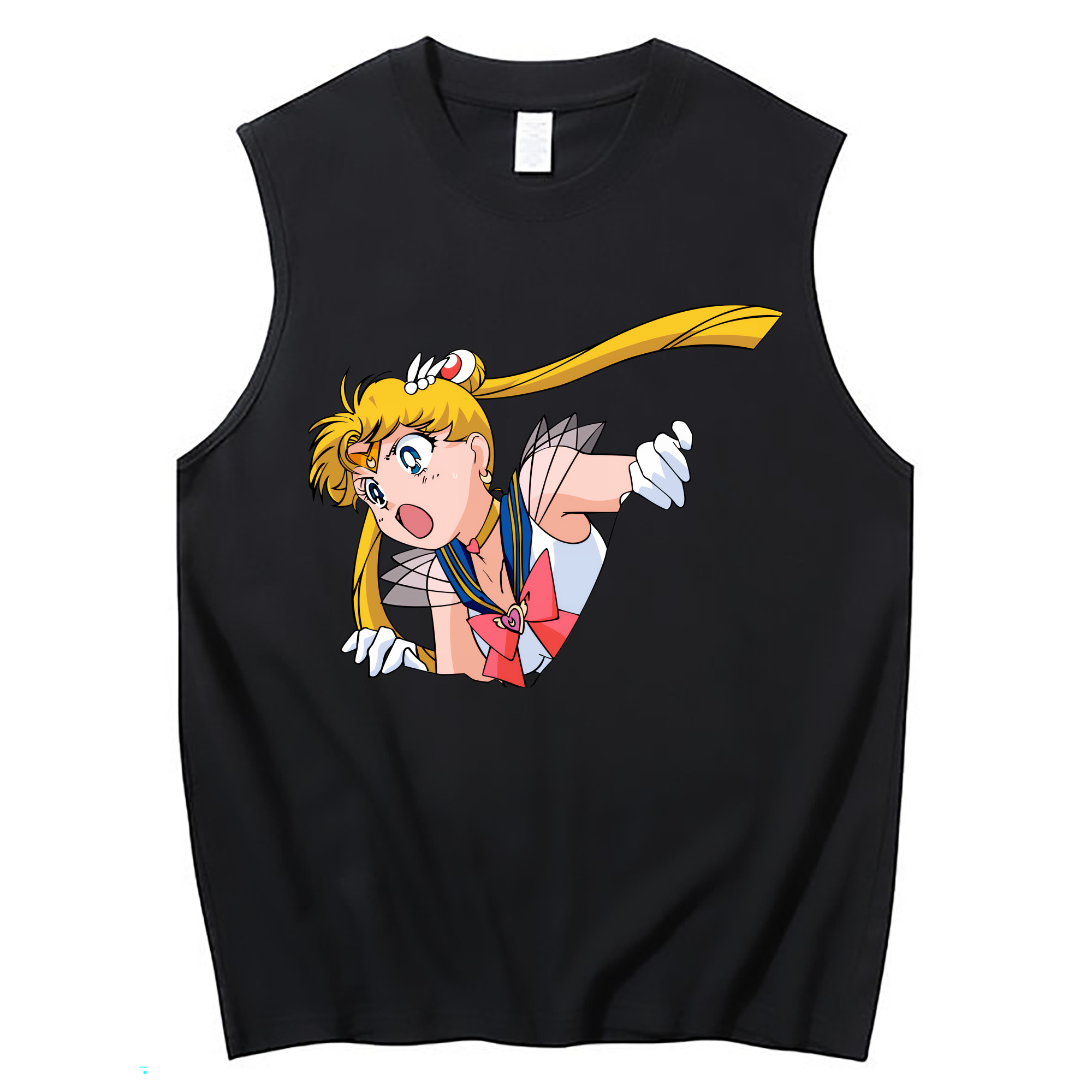（画像用） 美少女戦士セーラームーン 月野 うさぎ つきの うさぎ Sailor Moon Tsukino Usagi コットン100％タンクトップ（フロントプリント）