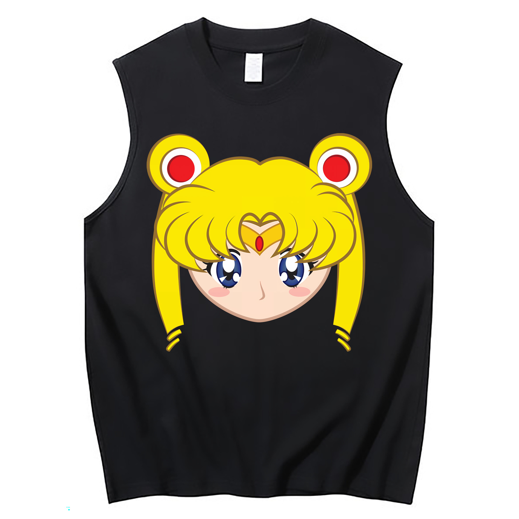 （画像用） 美少女戦士セーラームーン 月野 うさぎ つきの うさぎ Sailor Moon Tsukino Usagi コットン100％タンクトップ（フロントプリント）
