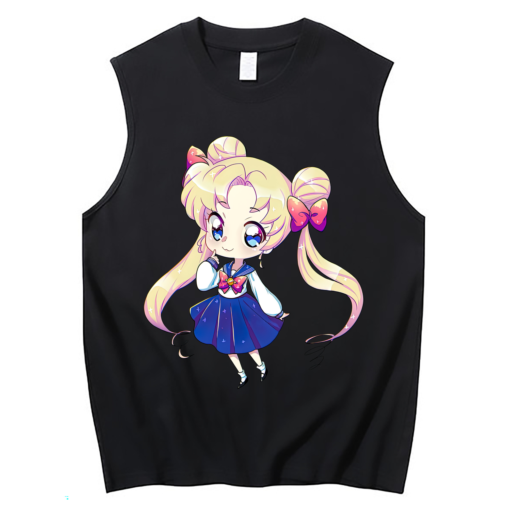 （画像用） 美少女戦士セーラームーン 月野 うさぎ つきの うさぎ Sailor Moon Tsukino Usagi コットン100％タンクトップ（フロントプリント）