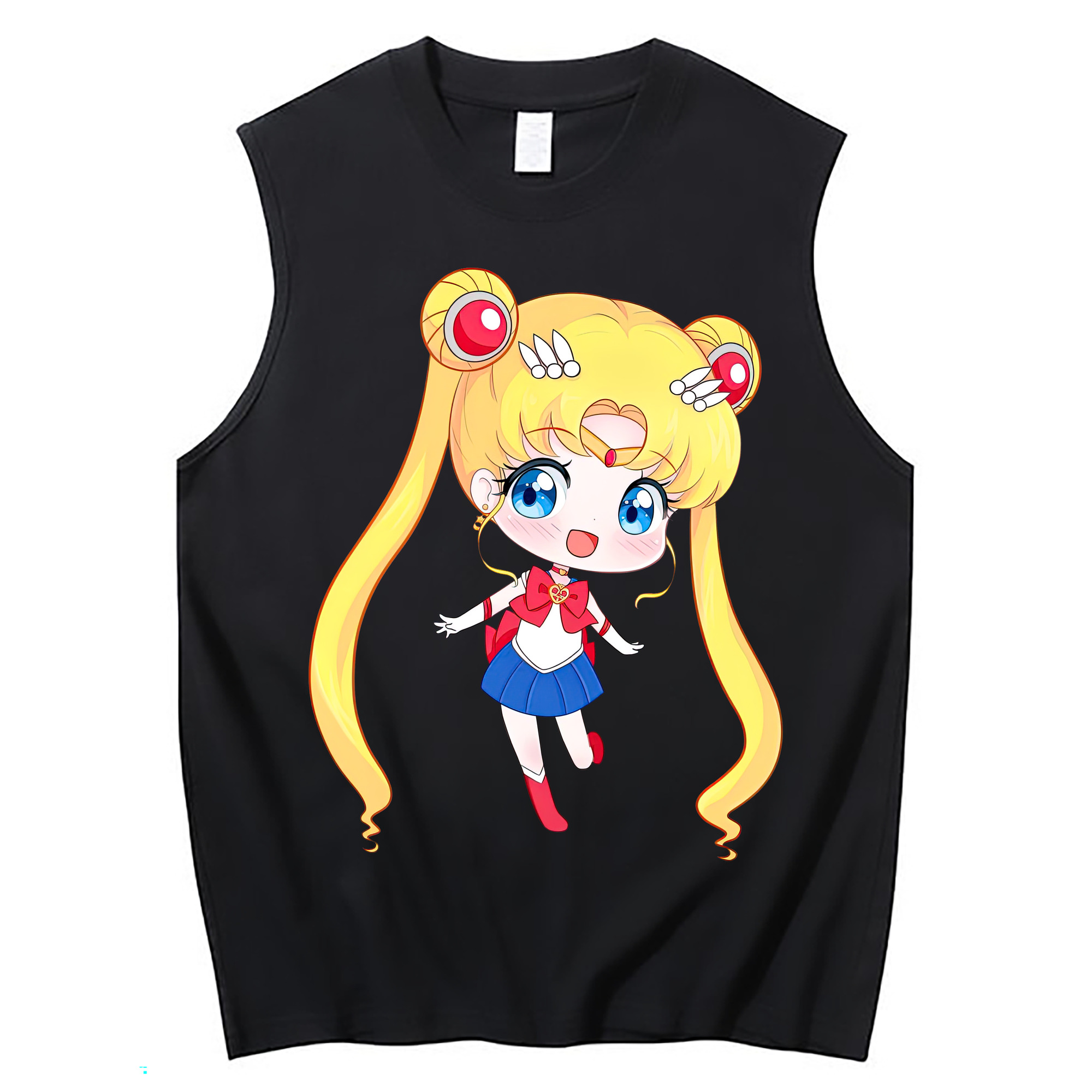 （画像用） 美少女戦士セーラームーン 月野 うさぎ つきの うさぎ Sailor Moon Tsukino Usagi コットン100％タンクトップ（フロントプリント）