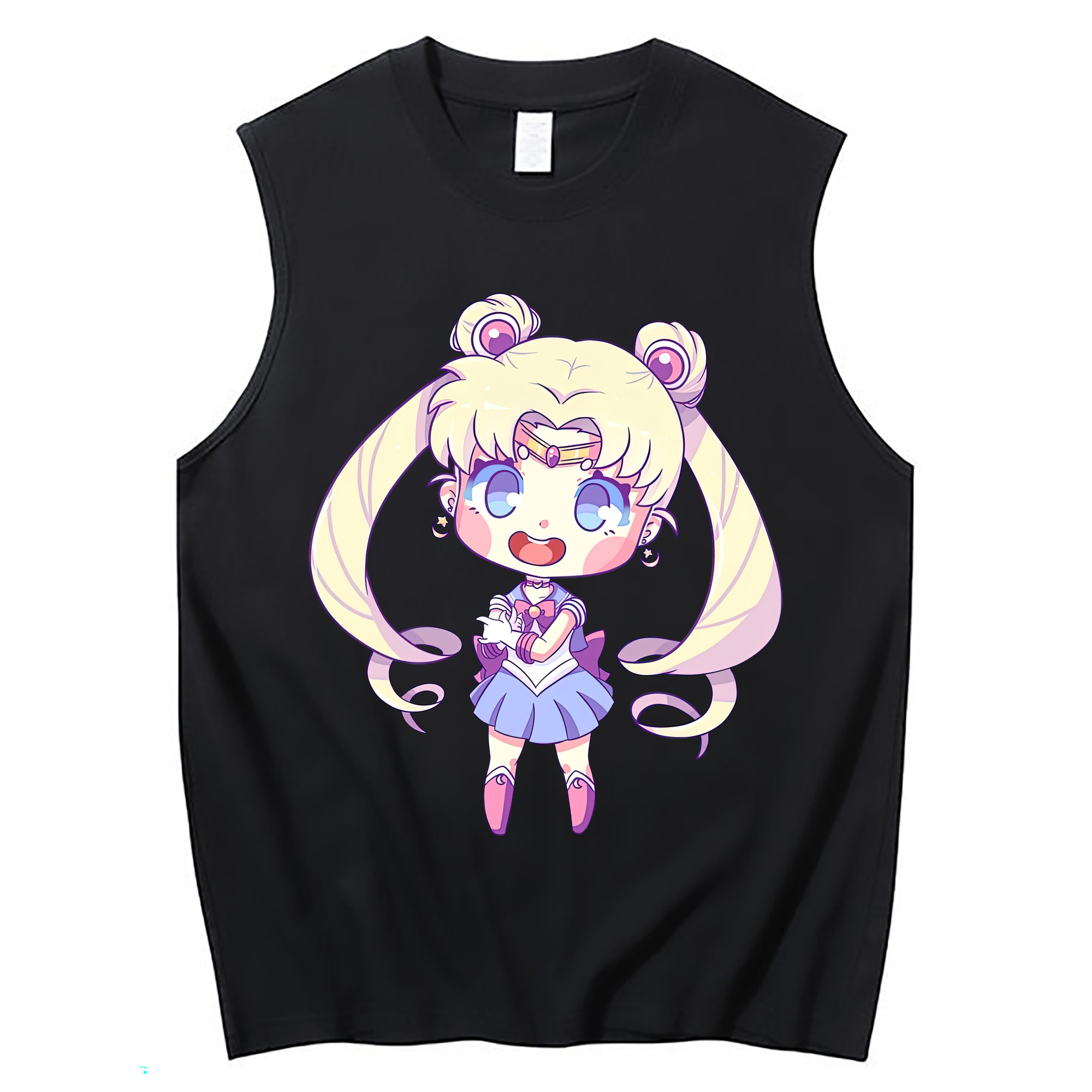 （画像用） 美少女戦士セーラームーン 月野 うさぎ つきの うさぎ Sailor Moon Tsukino Usagi コットン100％タンクトップ（フロントプリント）