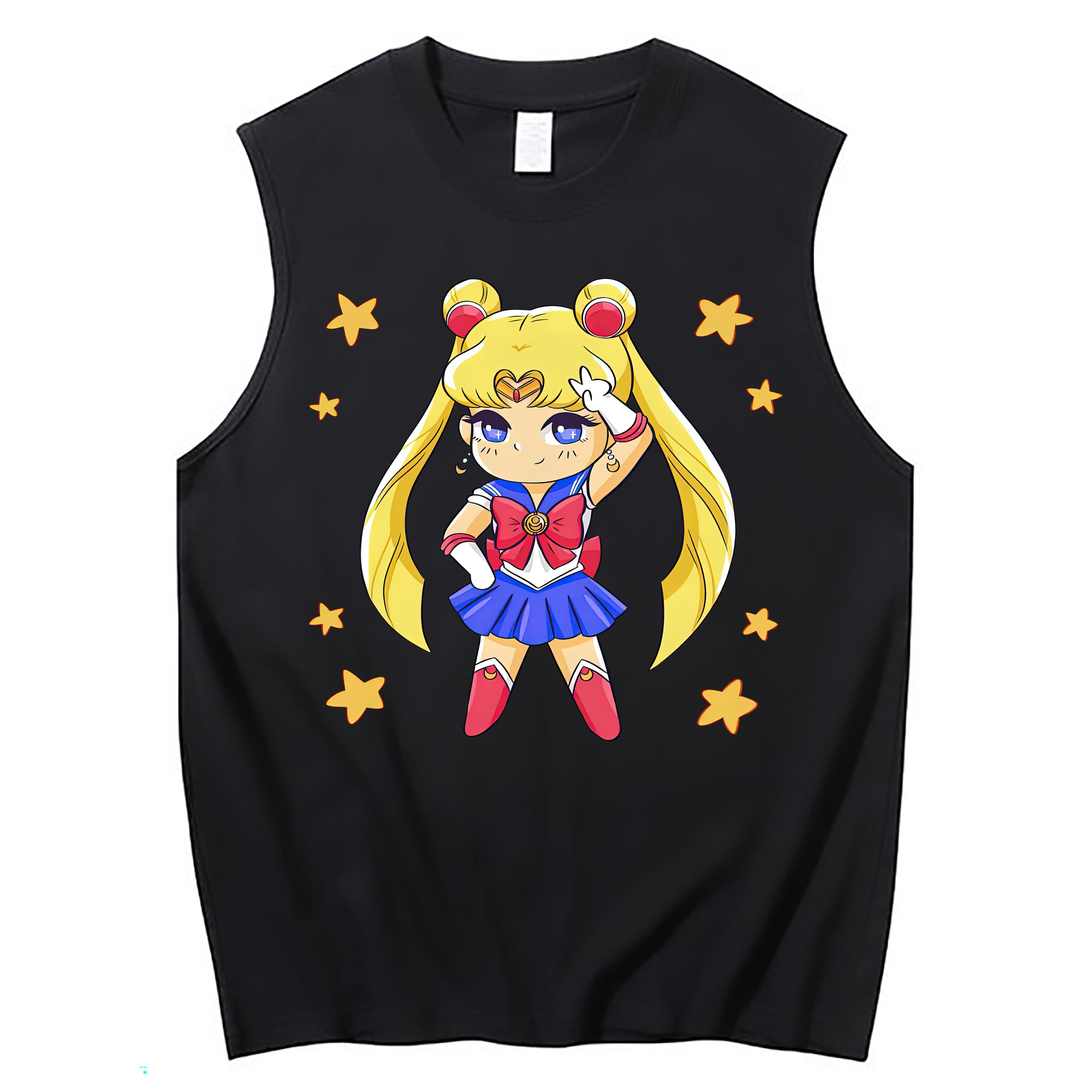 （画像用） 美少女戦士セーラームーン 月野 うさぎ つきの うさぎ Sailor Moon Tsukino Usagi コットン100％タンクトップ（フロントプリント）
