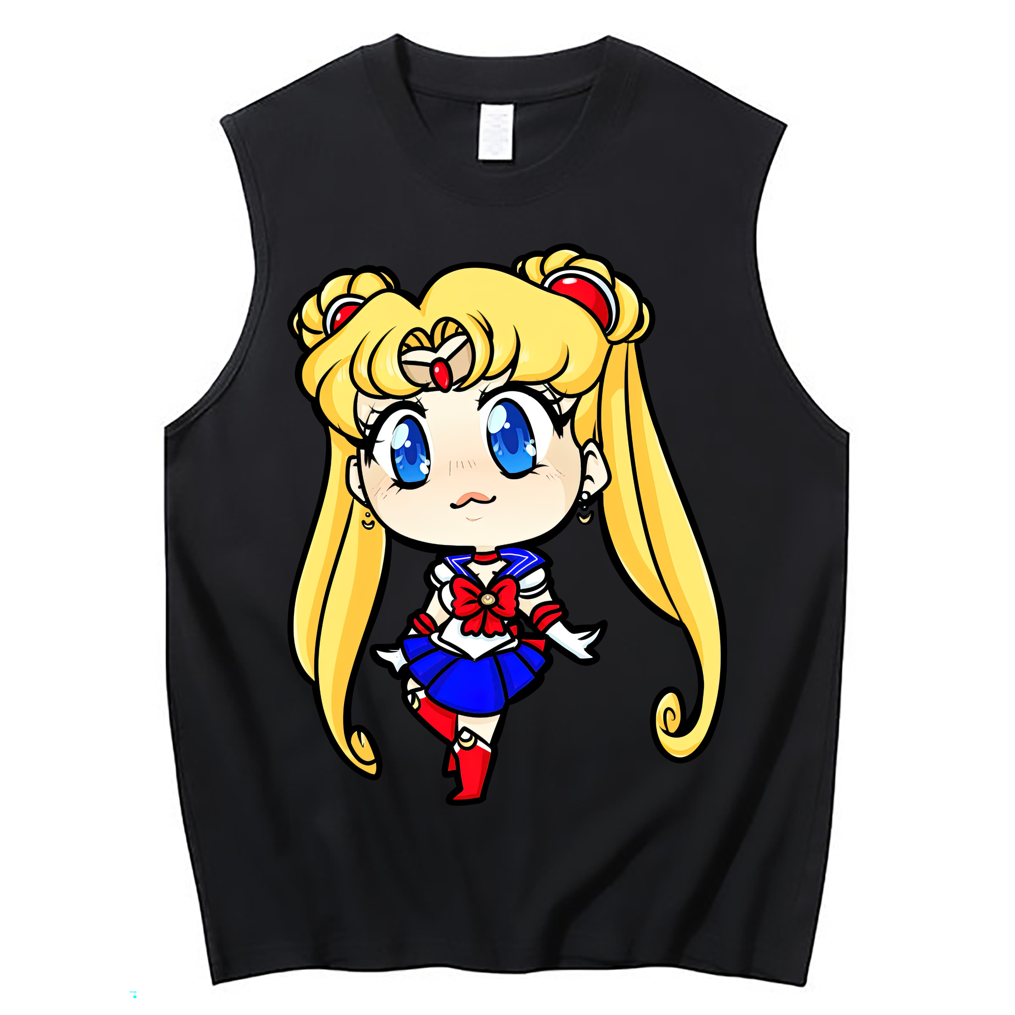 （画像用） 美少女戦士セーラームーン 月野 うさぎ つきの うさぎ Sailor Moon Tsukino Usagi コットン100％タンクトップ（フロントプリント）