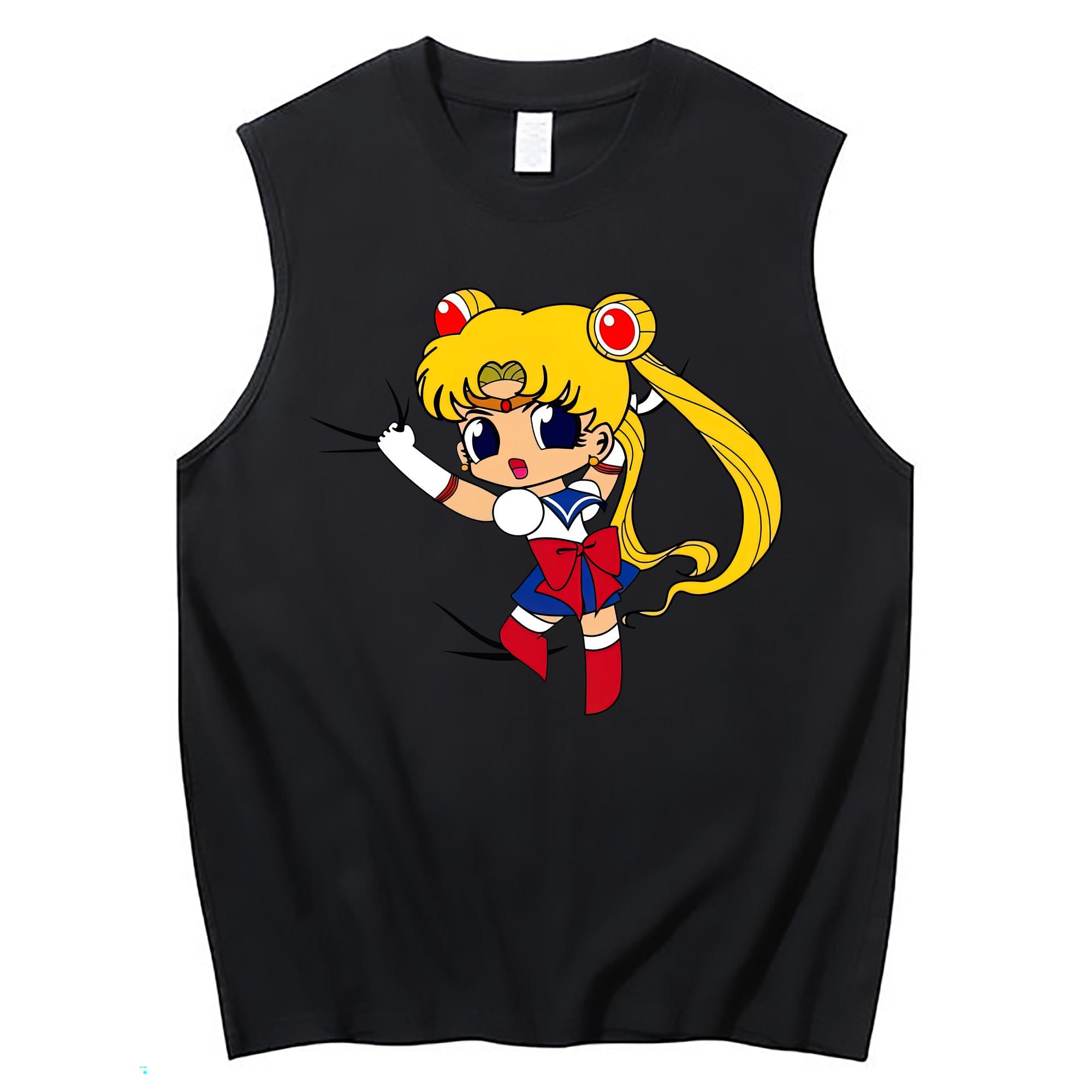（画像用） 美少女戦士セーラームーン 月野 うさぎ つきの うさぎ Sailor Moon Tsukino Usagi コットン100％タンクトップ（フロントプリント）