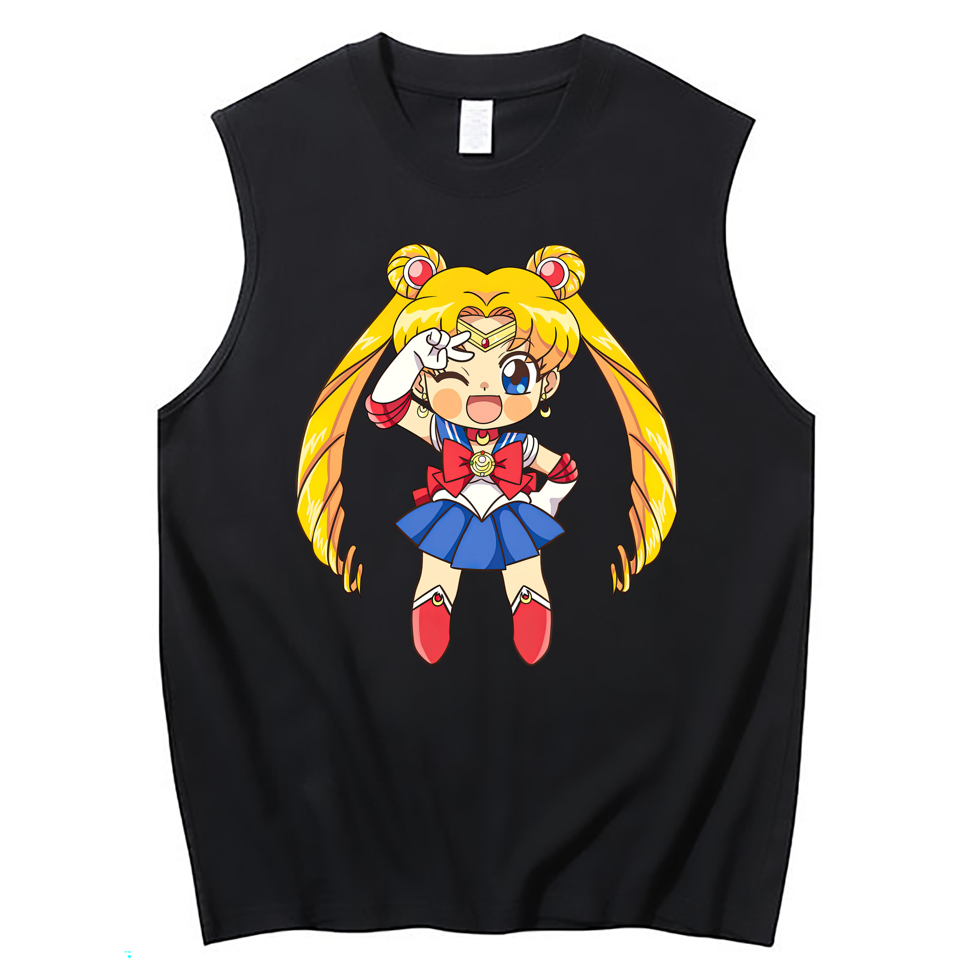 （画像用） 美少女戦士セーラームーン 月野 うさぎ つきの うさぎ Sailor Moon Tsukino Usagi コットン100％タンクトップ（フロントプリント）